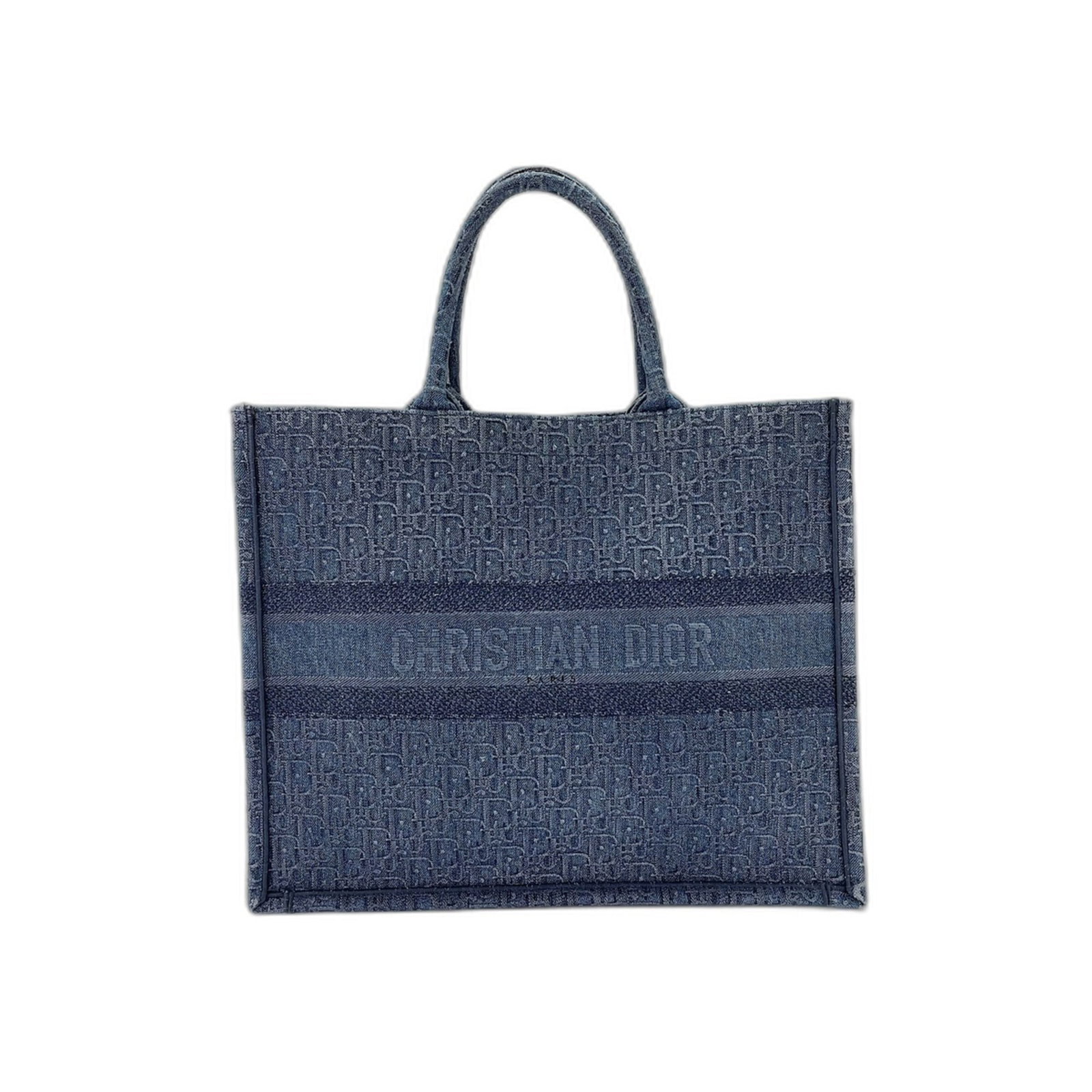 Christian Dior Tote Bag: Christian Dior Tote Bag Blue Christian Dior Tote Bag, measuring 35cm x 42cm x 16cm, features a classic design with a handle drop of 18.00cm. This stylish tote bag boasts a vibrant blue color and is