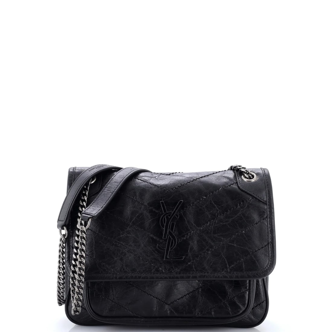 Chain Flap Bag Niki Baby Saint Leather Matelasse Chevron (1 of 6)