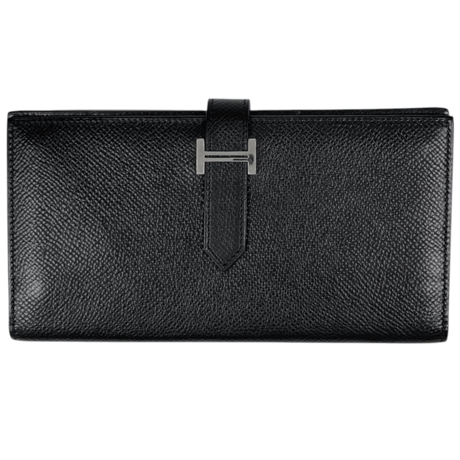 Hermes Bearn Souffl Long Wallet Veau Epsom Leather Noir (Black) Women'S.: Hermes Bearn Souffl Long Wallet Veau Epsom Leather Noir (Black) Women'S. Epsom leather craftsmanship shines in this sleek, black Herm?s Bearn Souffl? Long Wallet. Measuring just 9cm x 17.5cm x 1.5cm, 