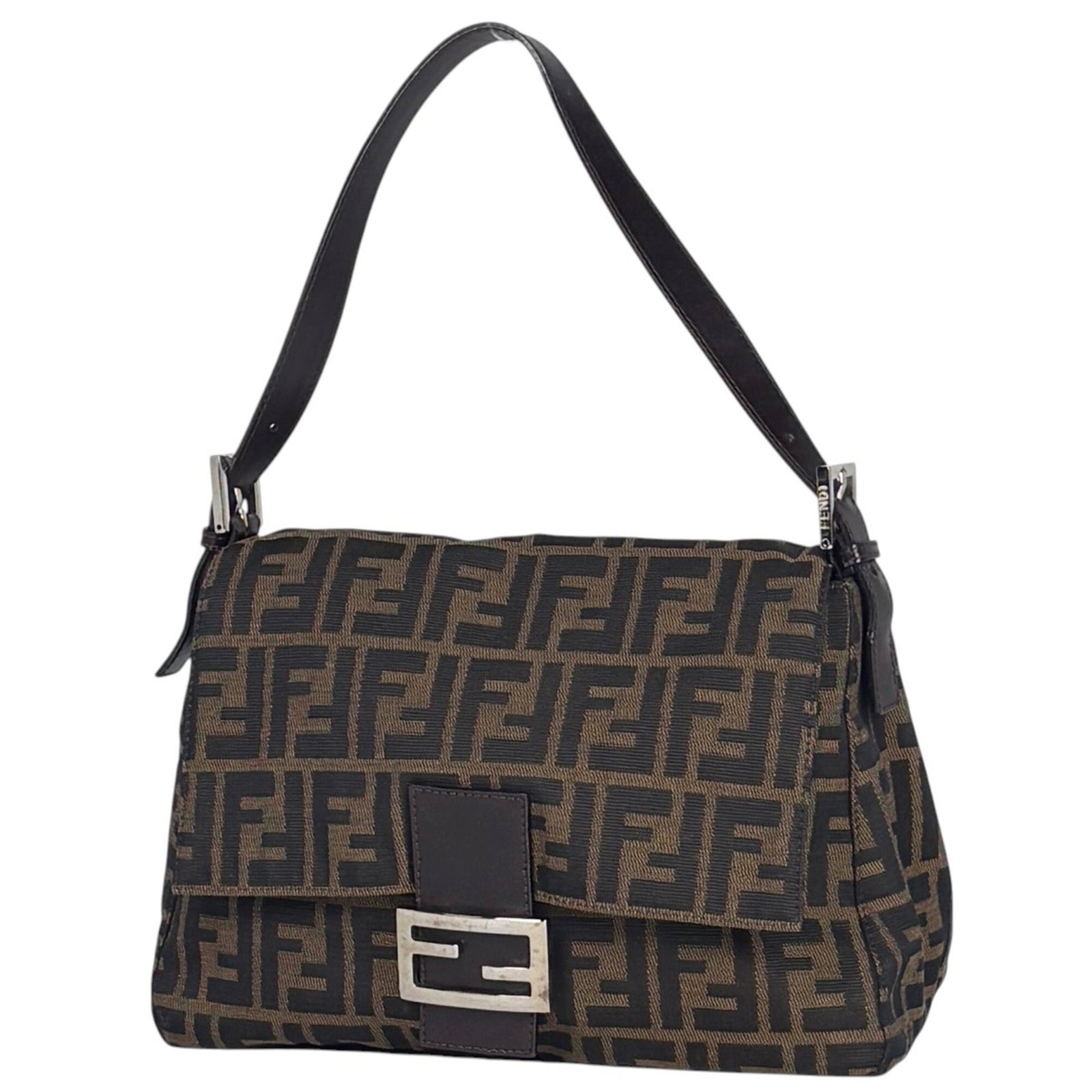 Canvas Leather Fendi Bag Shoulder: Canvas Leather Fendi Bag Shoulder Canvas Leather Fendi Bag Shoulder - A stylish and versatile shoulder bag made from canvas and leather, featuring a brown color and dimensions of 20cm x 28cm x 12cm.