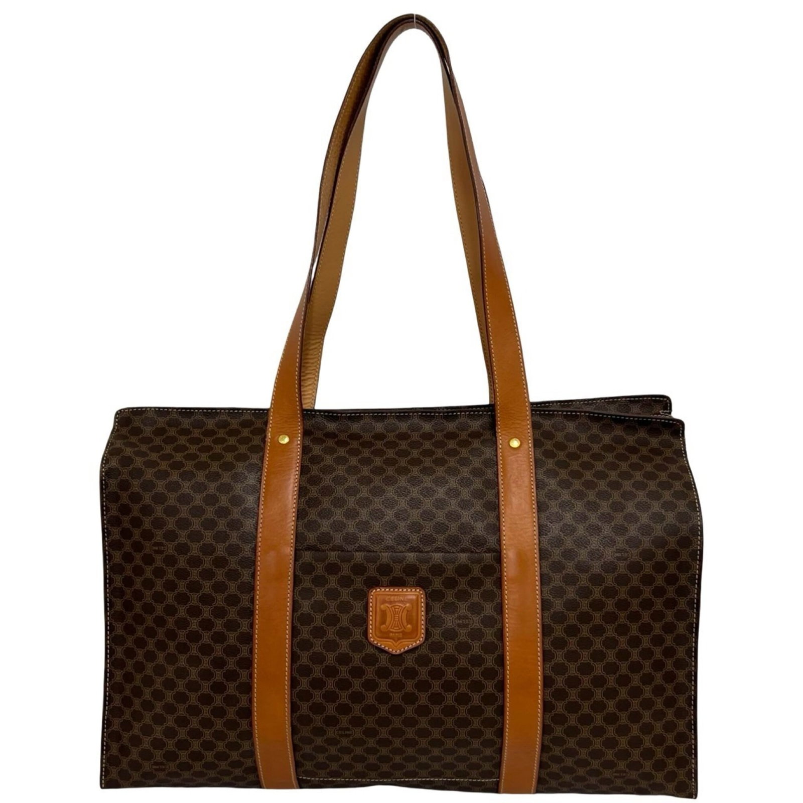 Boston Celine Pvc Leather Tote Bag Shoulder Bag: Boston Celine Pvc Leather Tote Bag Shoulder Bag The Boston Celine PVC Leather Tote Bag boasts a sleek, modern design with its combination of PVC and leather materials. Measuring 31.5cm x 47cm x 14cm,