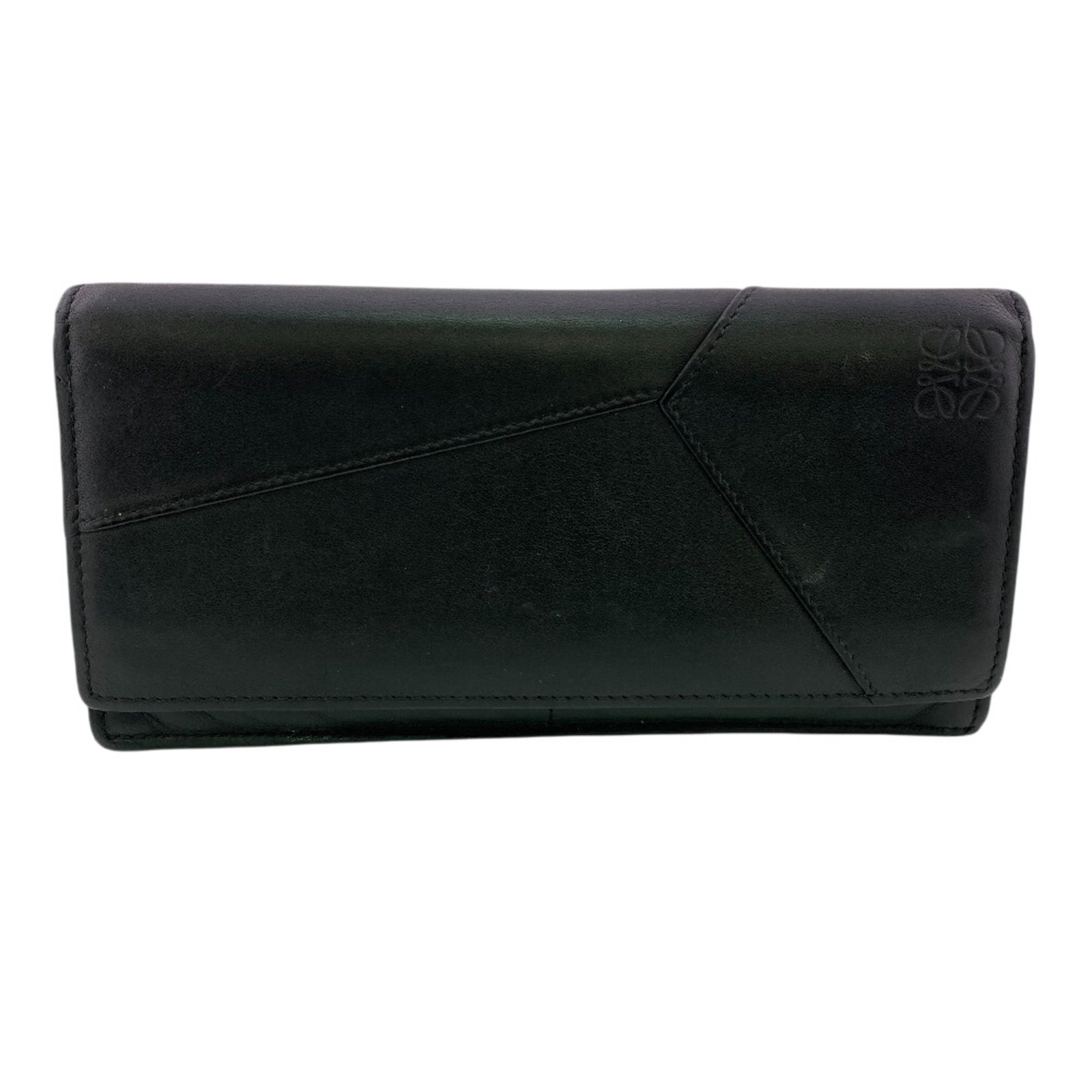Long Wallet Bi Fold Leather: Long Wallet Bi Fold Leather Black leather bi-fold wallet with dimensions of 10cm x 19cm. This long wallet features high-quality leather construction, providing a durable and stylish accessory for