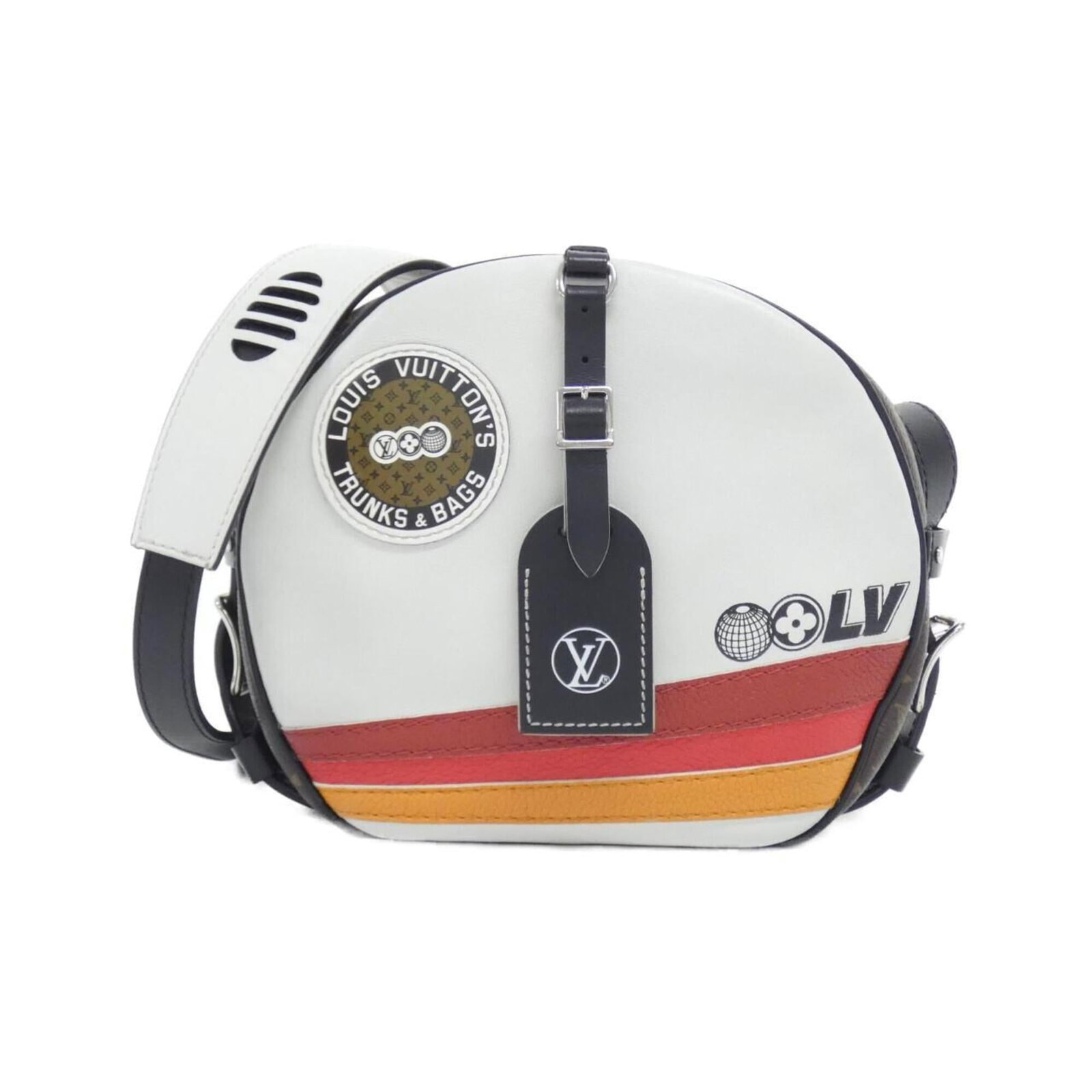 Louis Vuitton Shoulder Bag Leather Coated Canvas: Louis Vuitton Shoulder Bag Leather Coated Canvas The Louis Vuitton Shoulder Bag Leather Coated Canvas boasts a sleek design with a unique blend of leather and coated canvas, creating a stylish and
