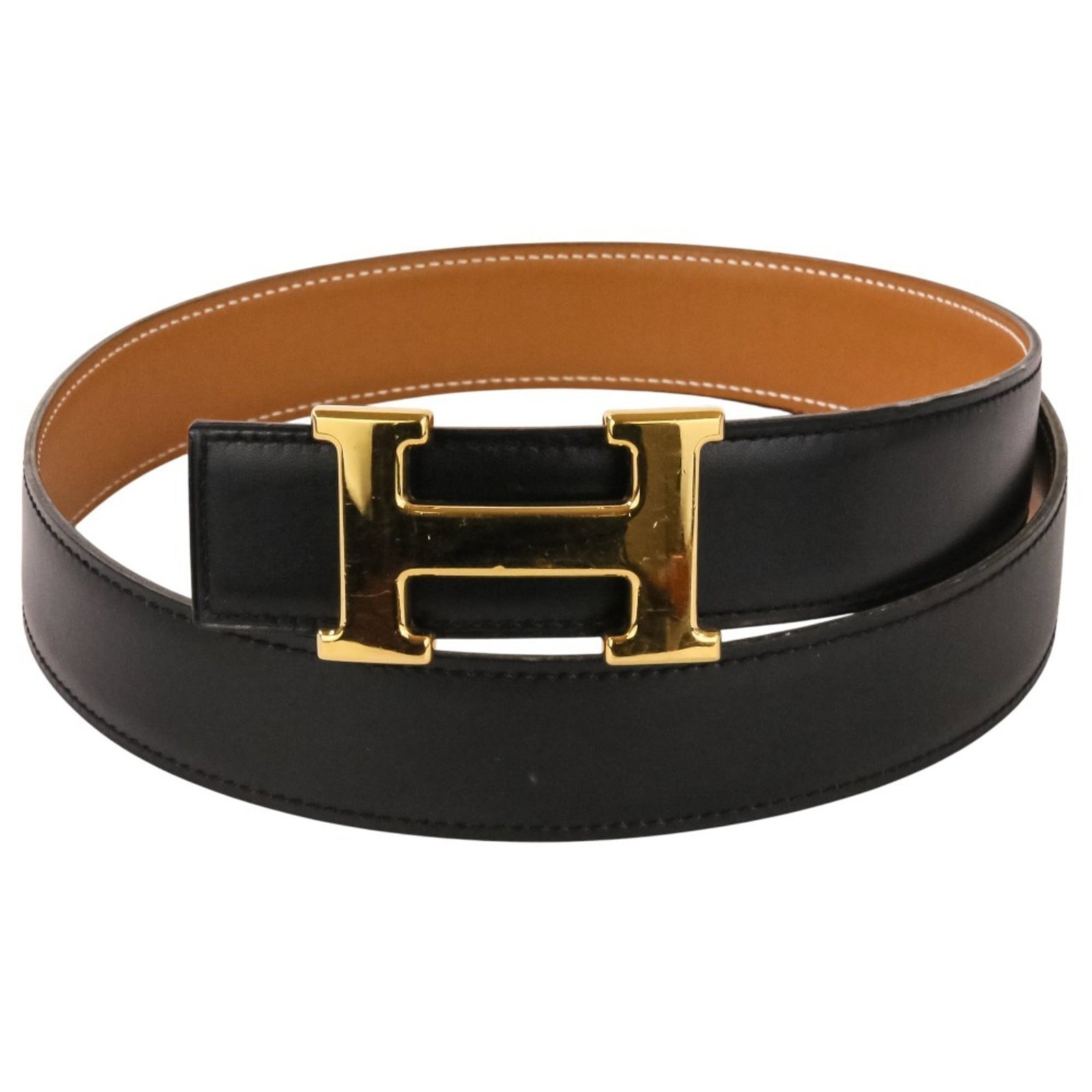 Hermes belt standard: Hermes belt standard Standard Hermes belt in black leather, measuring 91cm in length and 3.1cm in width, bearing the iconic brand's signature. Made from high-quality leather, this classic design is a 