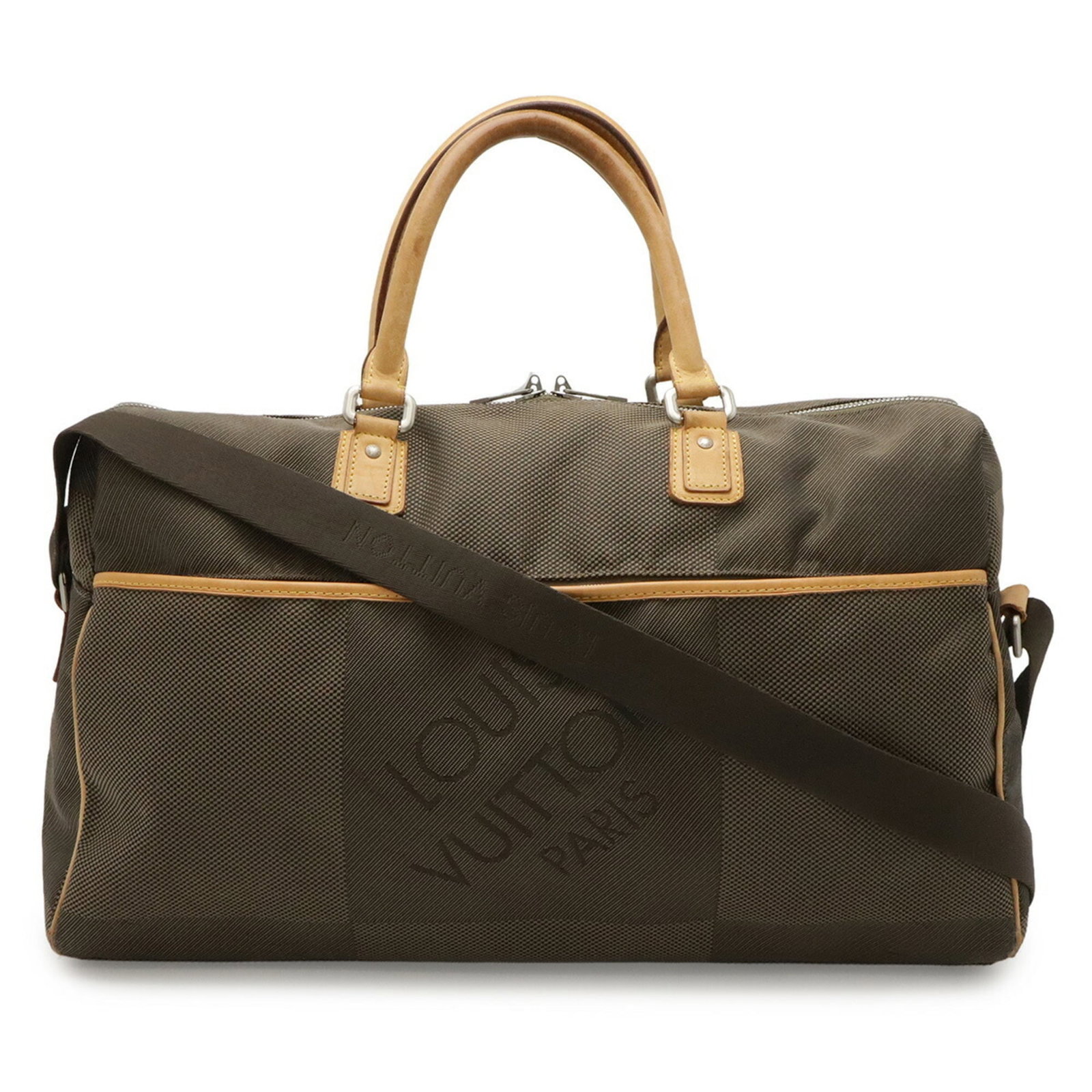 Louis Vuitton Boston Bag Shoulder Bag Damier Geant: Louis Vuitton Boston Bag Shoulder Bag Damier Geant Damier Geant pattern adds visual interest to the classic Louis Vuitton Boston bag design. This shoulder bag features a sturdy Damier Geant material