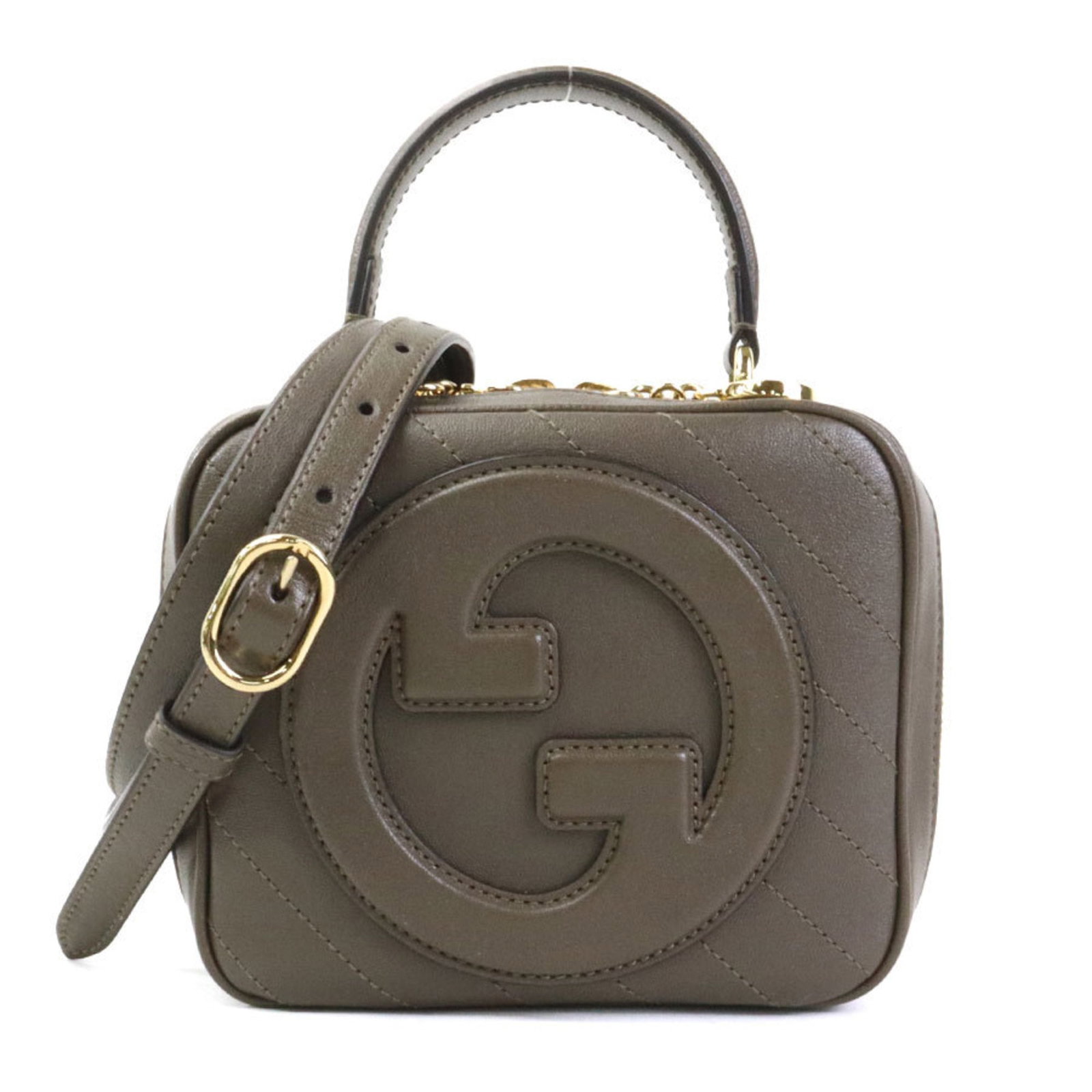 Shoulder Bag Gucci: Shoulder Bag Gucci Gucci shoulder bag in khaki brown, measuring 14cm x 16cm x 8.5cm. The bag's neutral color and classic design make it a timeless accessory for everyday use. Its compact size fits com