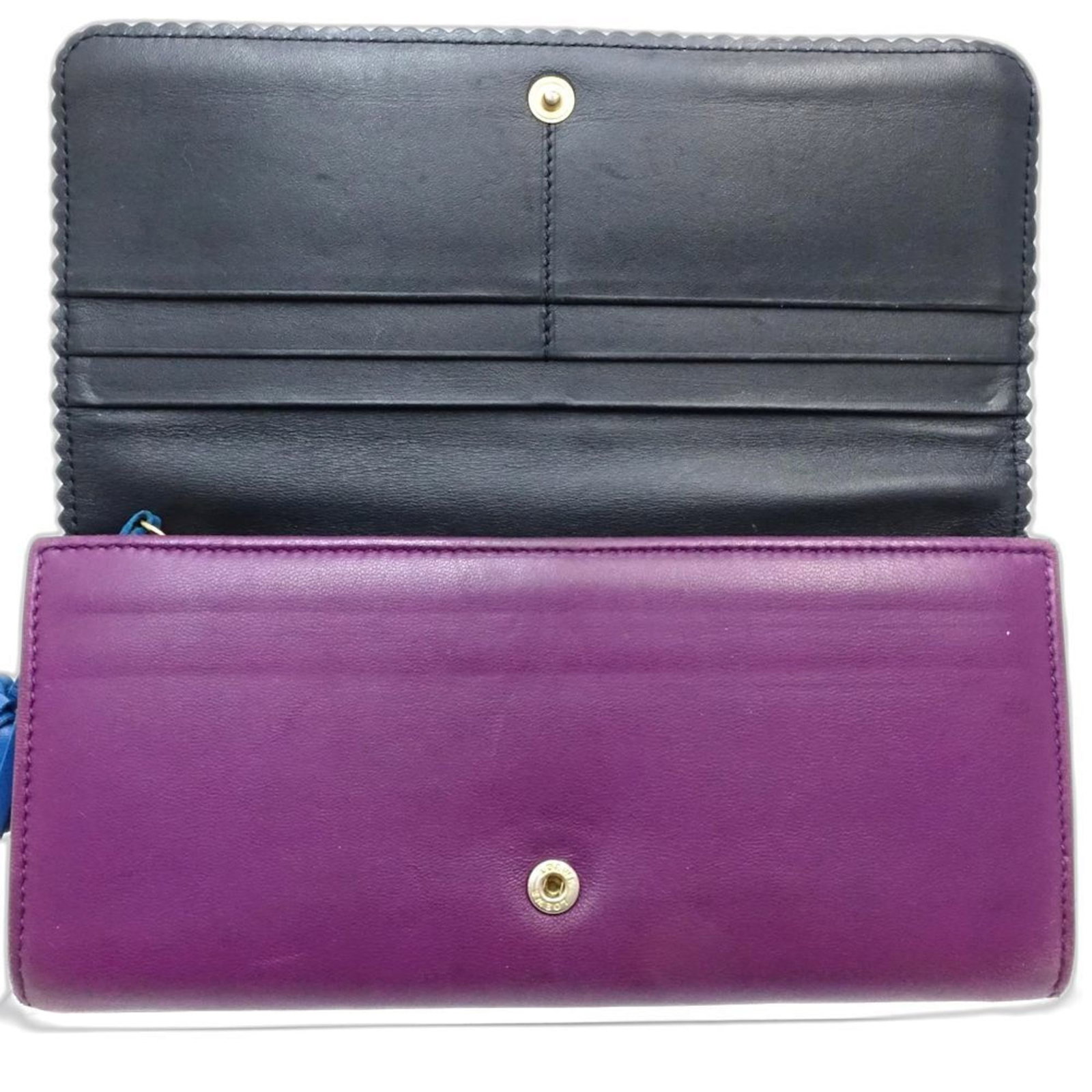Long Wallet Bi Fold Leather - 5