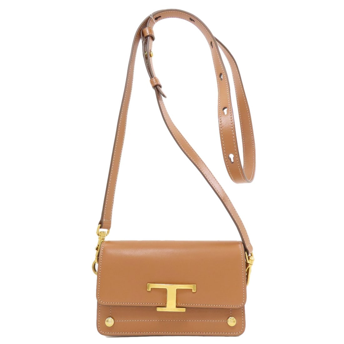 Timeless Calf Tods Mini Shoulder Bag: Timeless Calf Tods Mini Shoulder Bag Brown Calf Tods Mini Shoulder Bag. Made from high-quality calf leather, this compact shoulder bag features a timeless design in a rich brown color. With its
