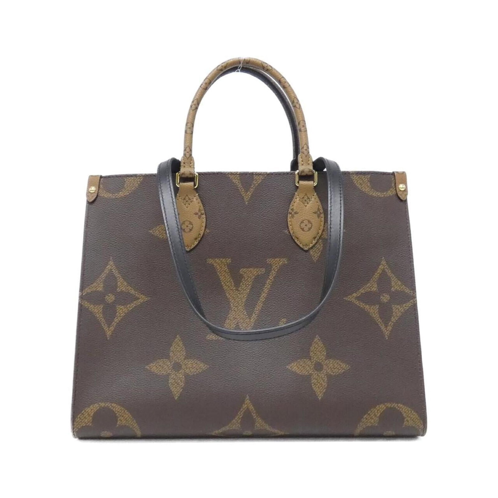 Canvas Coated Louis Vuitton Handbag: Canvas Coated Louis Vuitton Handbag Marron coated canvas Louis Vuitton handbag with gold hardware, measuring 26cm x 34cm x 13cm. Comes with a dust bag for added protection and convenience. A classic