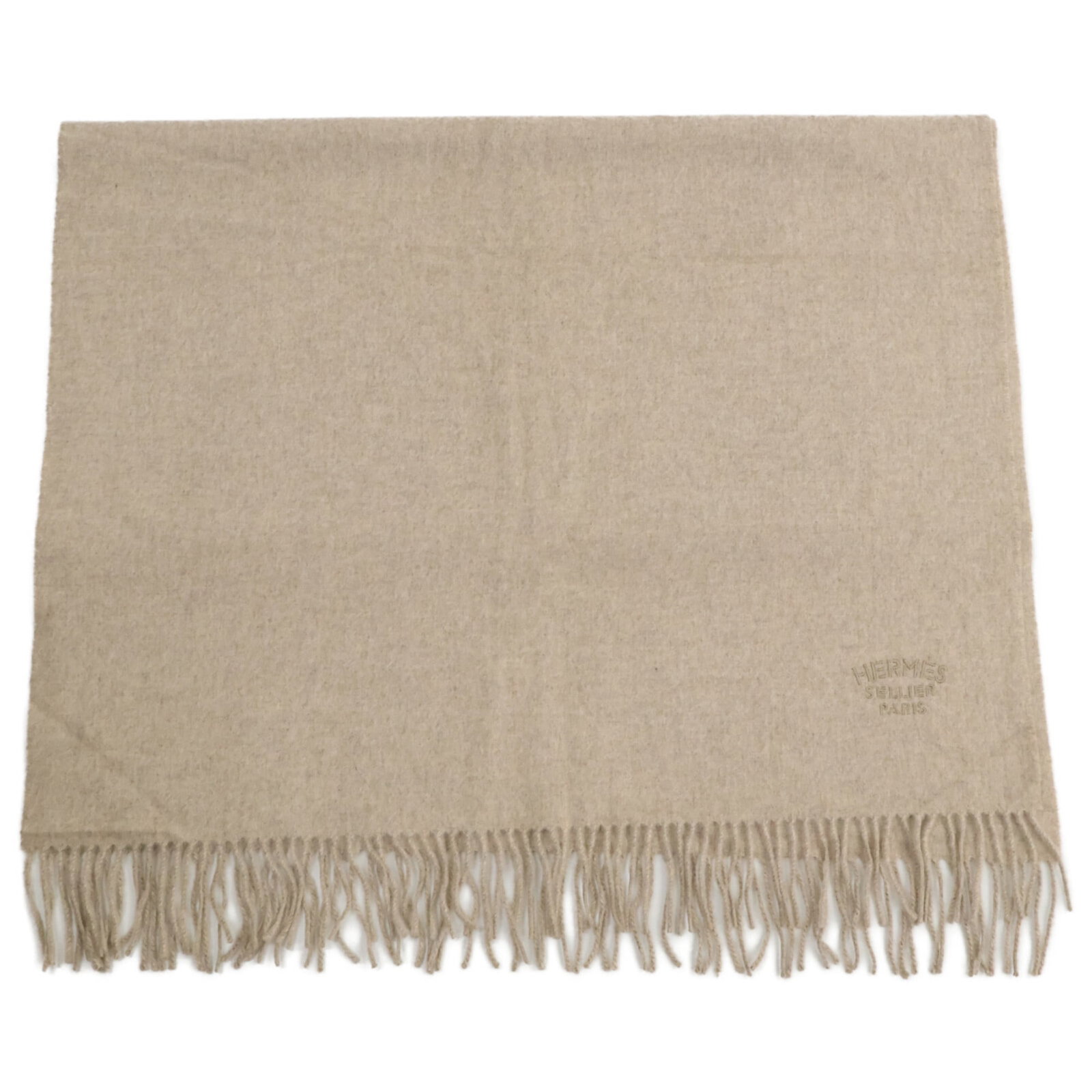 Hermes Stole Cashmere: Hermes Stole Cashmere Cashmere stole from the renowned French fashion house Hermes, boasting a soft beige hue and elegant dimensions. Measuring 1.94m x 70cm, this luxurious stole is crafted from
