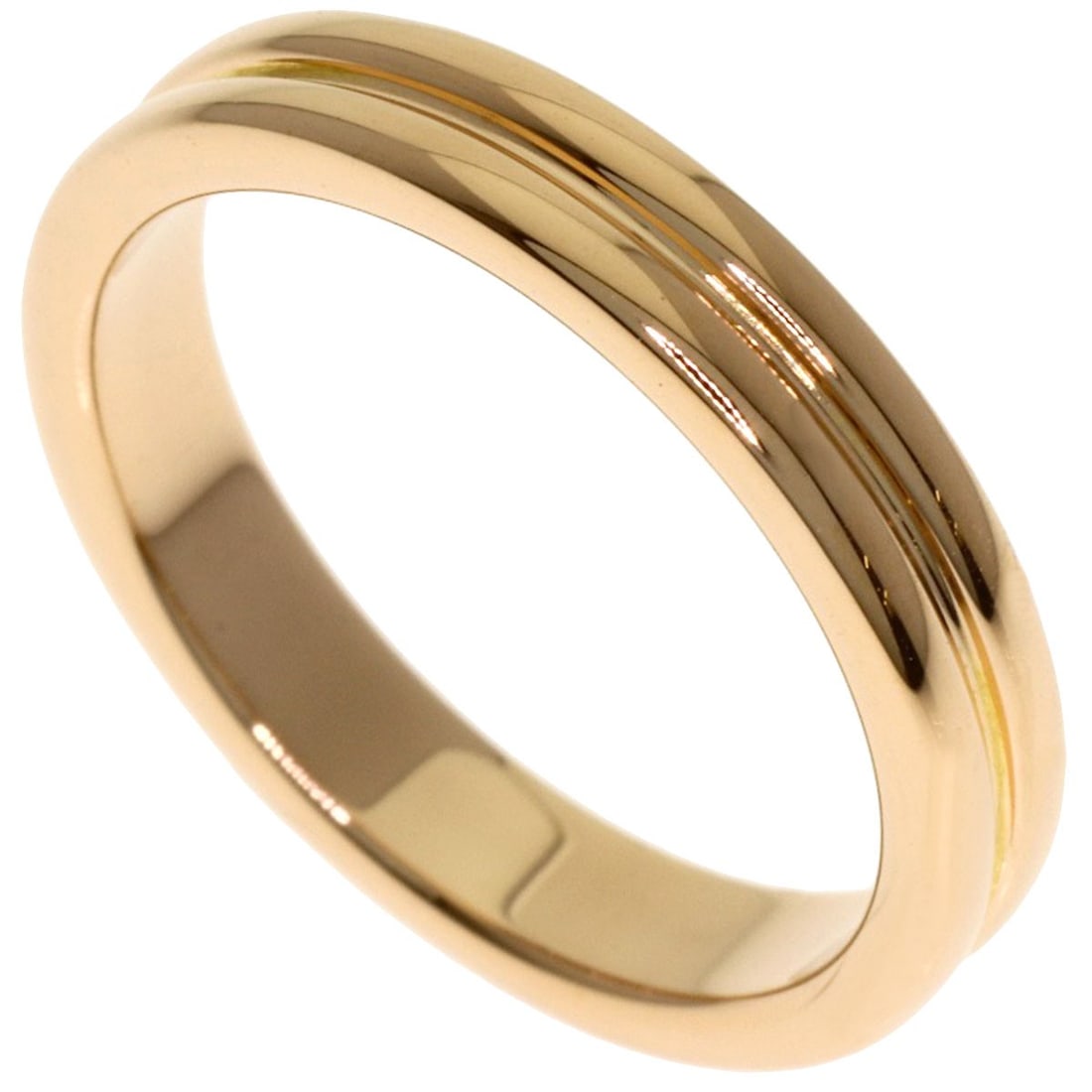 Pink gold ring K18 from Boucheron Godron #47: Pink gold ring K18 from Boucheron Godron #47 K18 pink gold from renowned French jeweler Boucheron, Godron #47 showcases elegant simplicity. This ring features K18 pink gold material and a ring size of