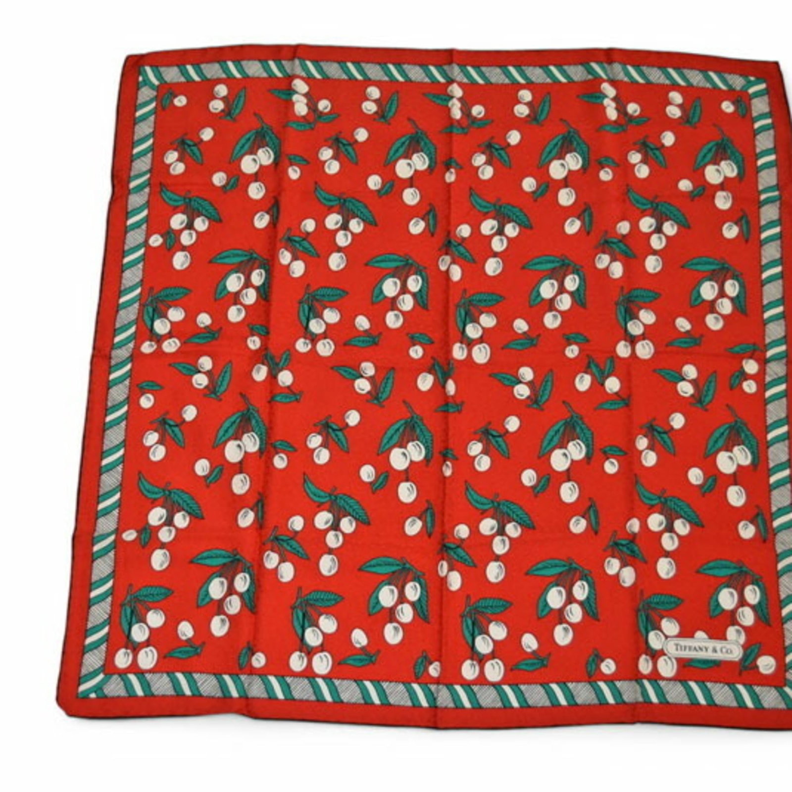 Silk by Tiffany Scarf: Silk by Tiffany Scarf Silk by Tiffany Scarf - A vibrant multi-color design in red, crafted from high-quality silk, measures 85cm x 85cm. This beautiful scarf features a unique blend of colors and patt