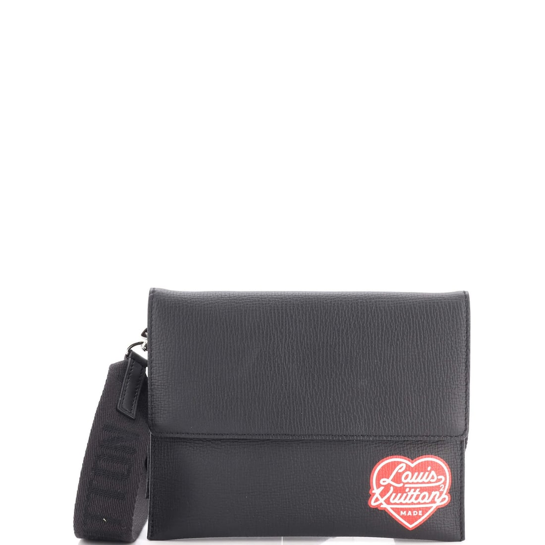 Nigo Trio Louis Vuitton Messenger Pouch Denim Taurillon Leather Monogram: Nigo Trio Louis Vuitton Messenger Pouch Denim Taurillon Leather Monogram Black Denim and Taurillon Leather Louis Vuitton Nigo Trio Messenger Pouch features a unique combination of monogrammed denim an