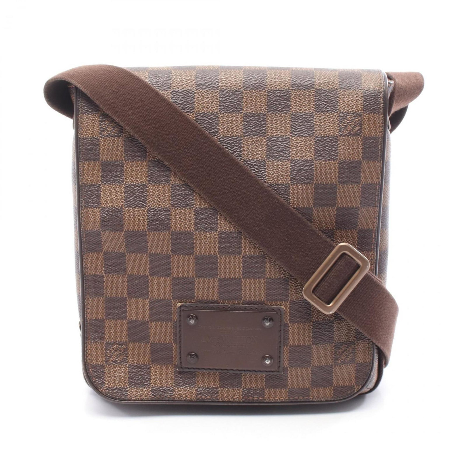 Shoulder Bag Coated Canvas Leather Louis Vuitton: Shoulder Bag Coated Canvas Leather Louis Vuitton Brown, Damier Canvas Coated Canvas Leather Louis Vuitton Shoulder Bag. This shoulder bag features coated canvas and leather materials in brown Damier p