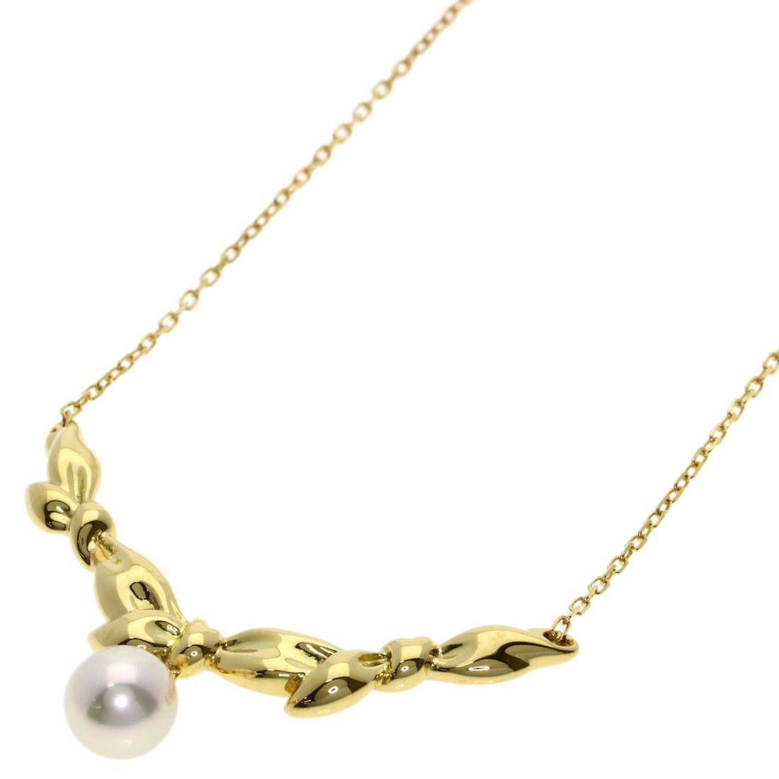 K18 Yellow Gold Mikimoto Pearl Necklace: K18 Yellow Gold Mikimoto Pearl Necklace K18 Yellow Gold Mikimoto Pearl Necklace boasts exceptional craftsmanship, set in high-karat gold for durability and elegance. The necklace features a beautiful