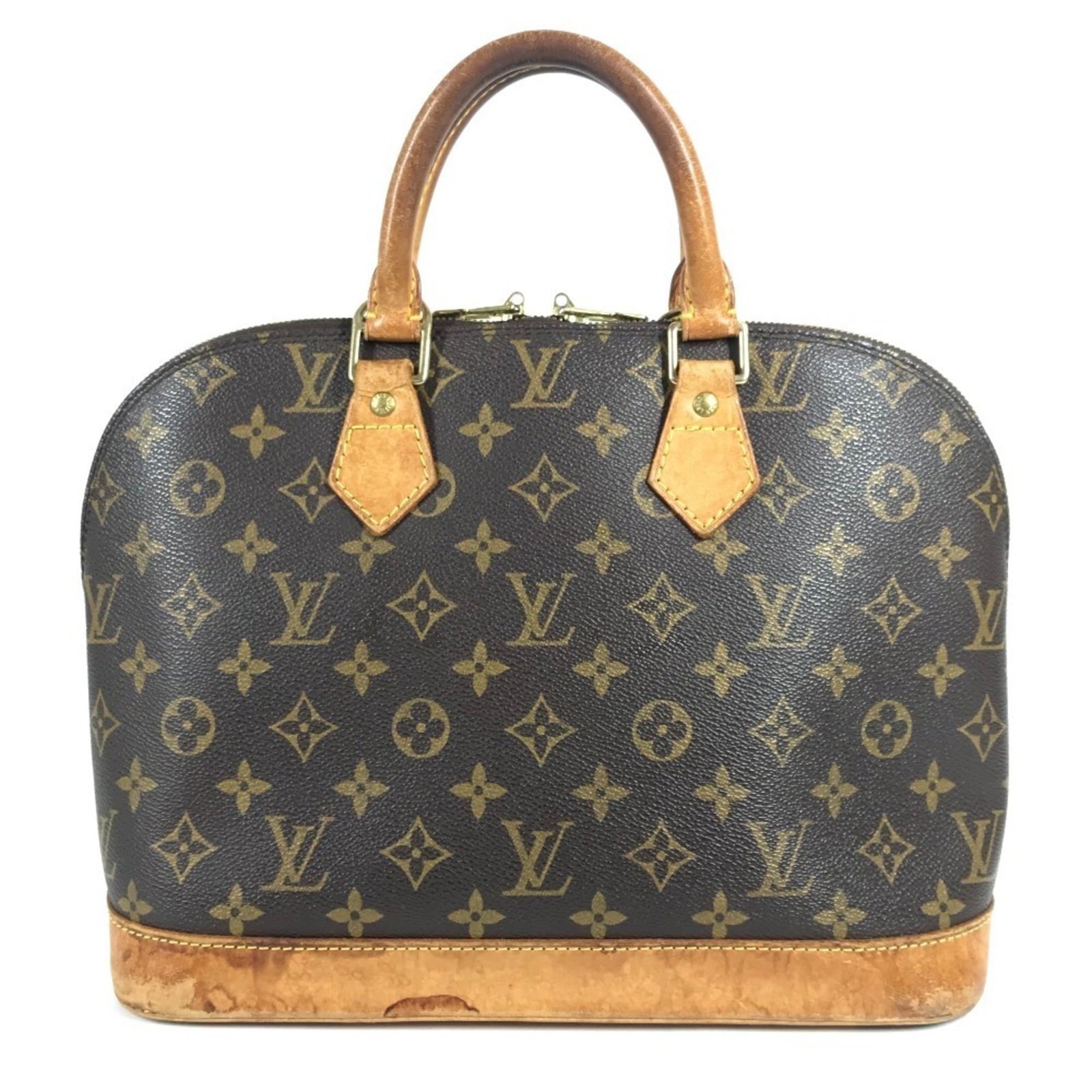 Handbag tote bag monogram Louis Vuitton: Handbag tote bag monogram Louis Vuitton Monogrammed Louis Vuitton tote bag in brown, featuring the iconic monogram pattern. Made from high-quality materials, this classic handbag measures 23.5cm x