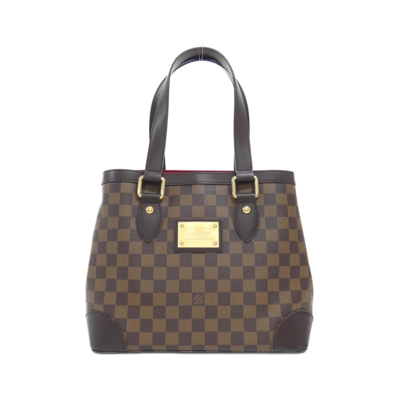 Canvas Coated Louis Vuitton Handbag: Canvas Coated Louis Vuitton Handbag Canvas Coated Louis Vuitton Handbag. This Ebene-colored handbag features coated canvas material and gold hardware, measuring 24cm x 28cm x 18cm. The bag bears a