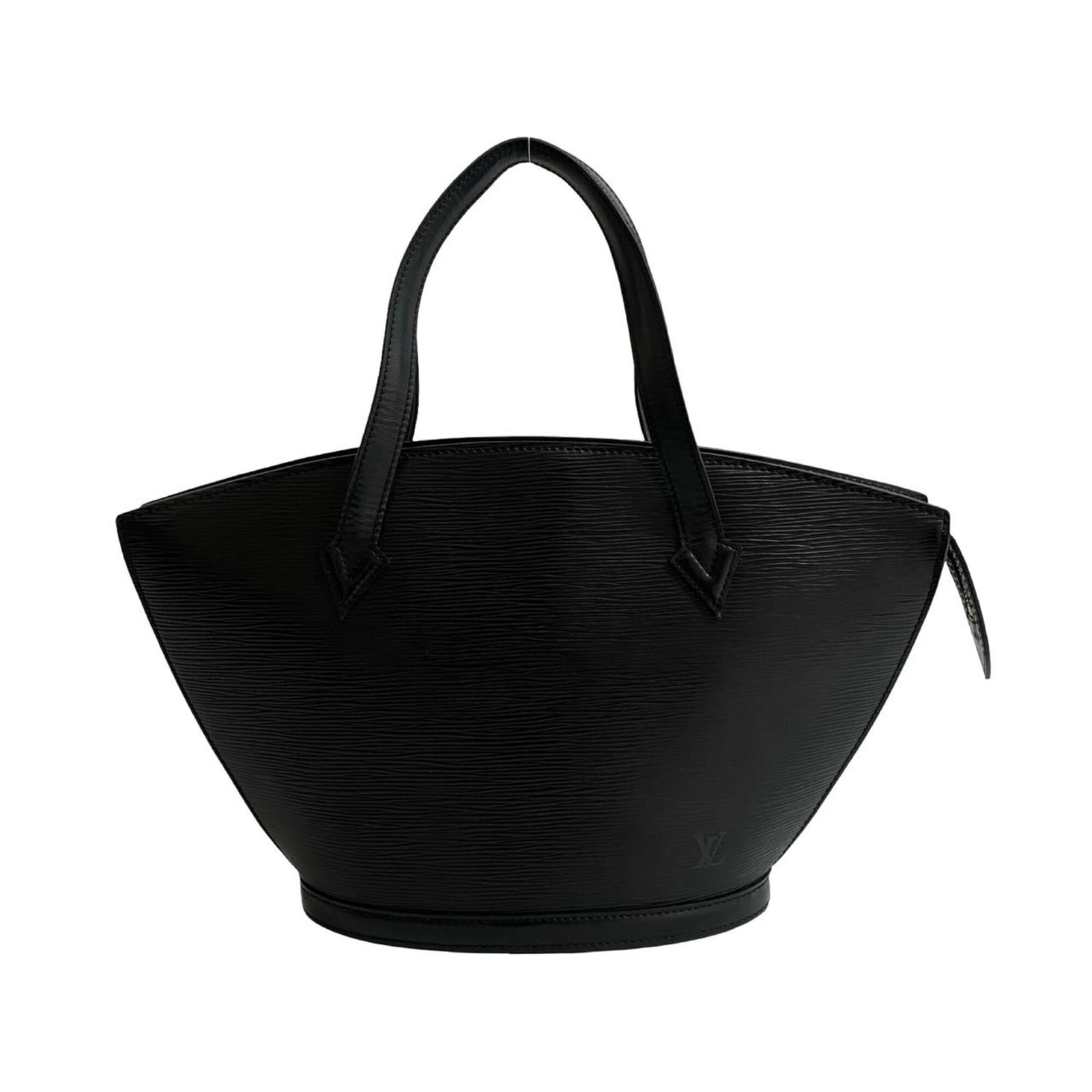 Louis Vuitton Handbag Tote Bag Leather: Louis Vuitton Handbag Tote Bag Leather Black Louis Vuitton leather tote bag with classic design, measuring 23.5cm x 23cm x 10cm. Comes with original box for storage and presentation. A stylish accesso