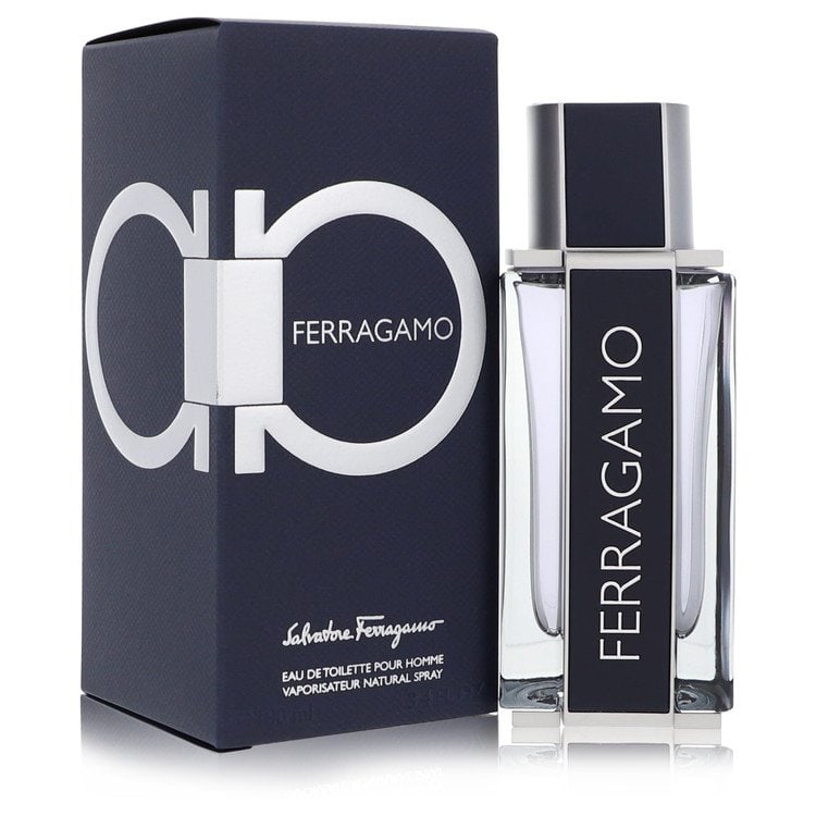 Ferragamo by Salvatore Ferragamo Eau De Toilette Spray 3.4 oz: Ferragamo by Salvatore Ferragamo Eau De Toilette Spray 3.4 oz Citrusy top notes of lemon and bergamot lead the way in Ferragamo, an aromatic fragrance for men launched by Salvatore Ferragamo in 2020. 