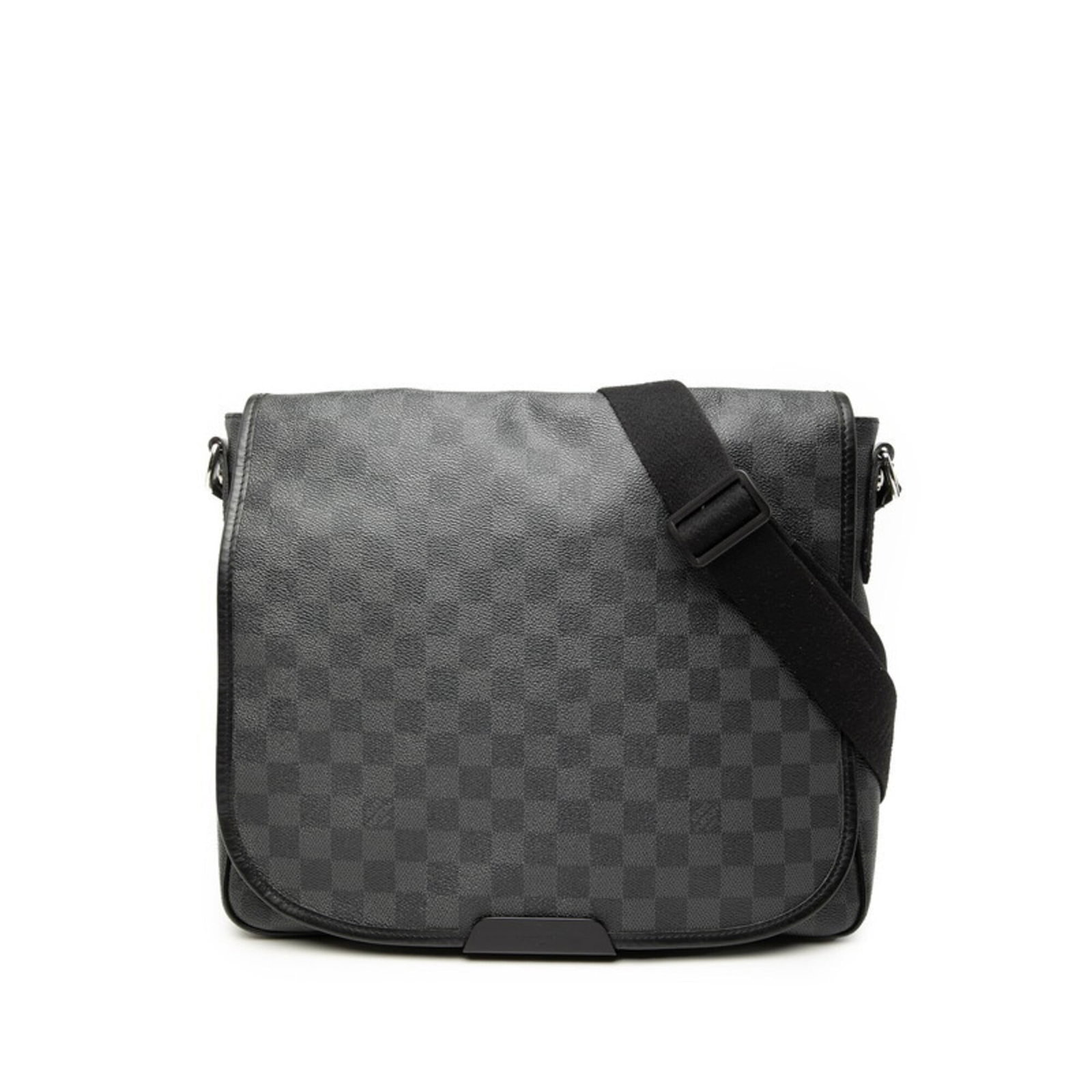 Louis Vuitton PVC Leather Bag Shoulder: Louis Vuitton PVC Leather Bag Shoulder PVC Leather Bag Shoulder from Louis Vuitton, featuring Damier design in black color with magnet closure. Measuring 27cm x 33cm x 7cm, it has a strap drop of 76cm
