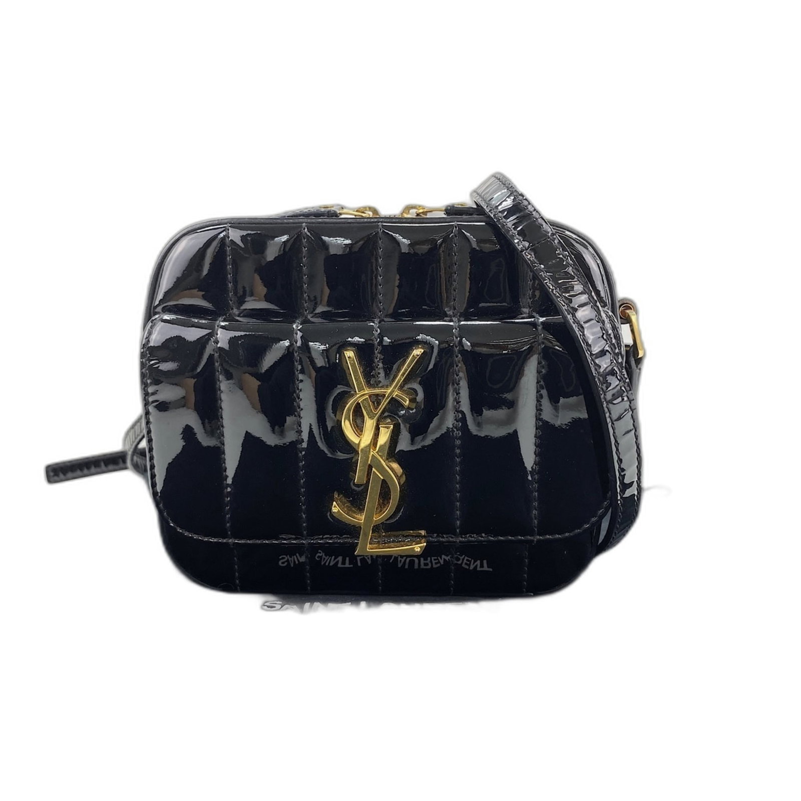 Yves Saint Laurent Shoulder Bag: Yves Saint Laurent Shoulder Bag Black Yves Saint Laurent shoulder bag with dimensions 13cm x 15cm x 6cm. This sleek and stylish bag features a classic design that exudes French chic, perfect for addin