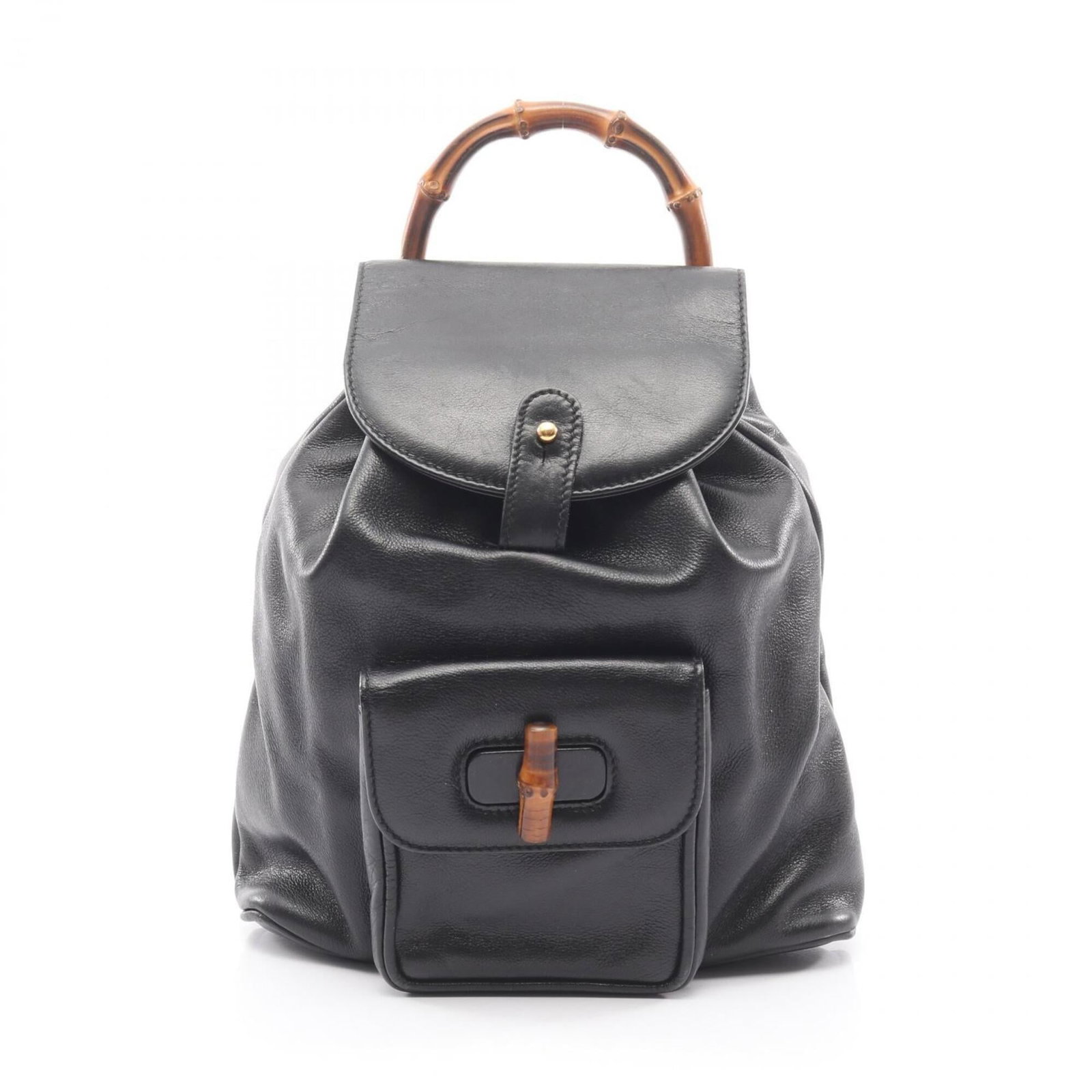 Backpack Leather from Gucci: Backpack Leather from Gucci Black leather backpack from Gucci, measuring 23cm x 20.5cm x 7cm. This sleek and stylish bag features high-quality leather construction, perfect for everyday use. The class