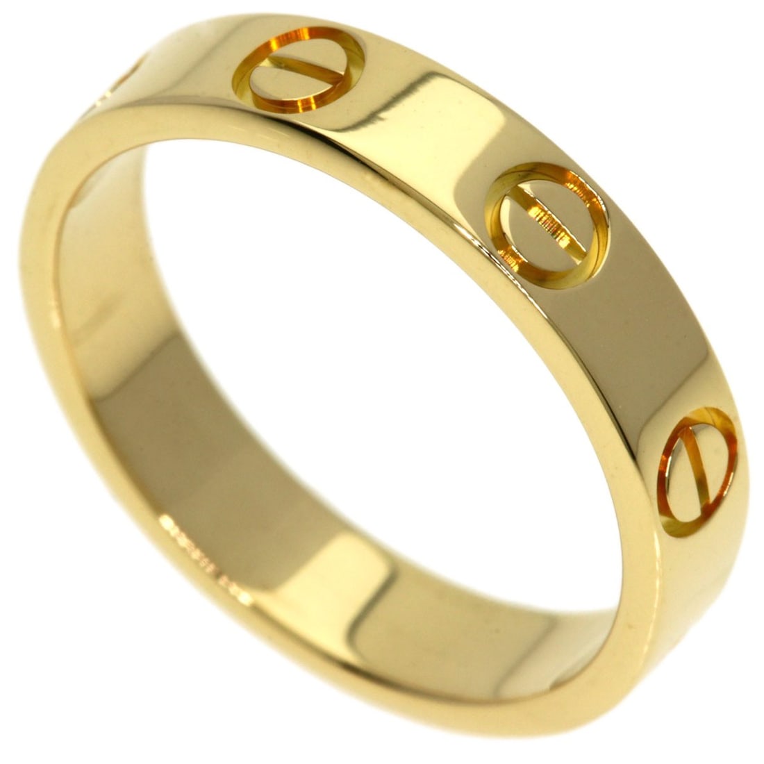 Love Cartier Mini K18 Yellow Gold: Love Cartier Mini K18 Yellow Gold K18 Yellow Gold Cartier Mini Ring for the modern woman, featuring a delicate gold design with no main stone. This elegant ring boasts a classic style and purity of K1