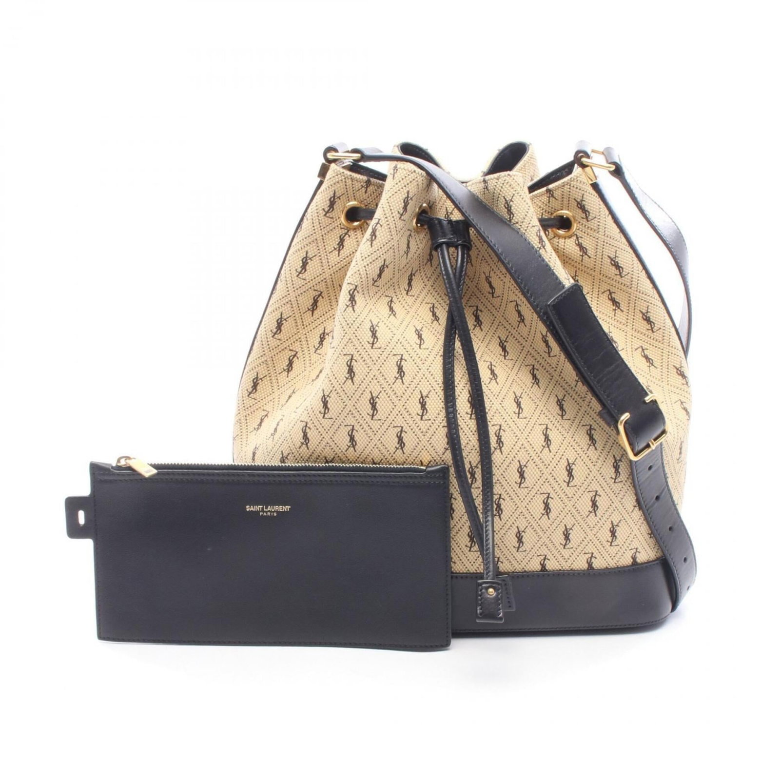 Yves Saint Laurent Shoulder Bag Pvc Coated Canvas Leather: Yves Saint Laurent Shoulder Bag Pvc Coated Canvas Leather Yves Saint Laurent's PVC-coated canvas leather shoulder bag boasts a chic, modern design with clean lines and a sophisticated aesthetic. Measu