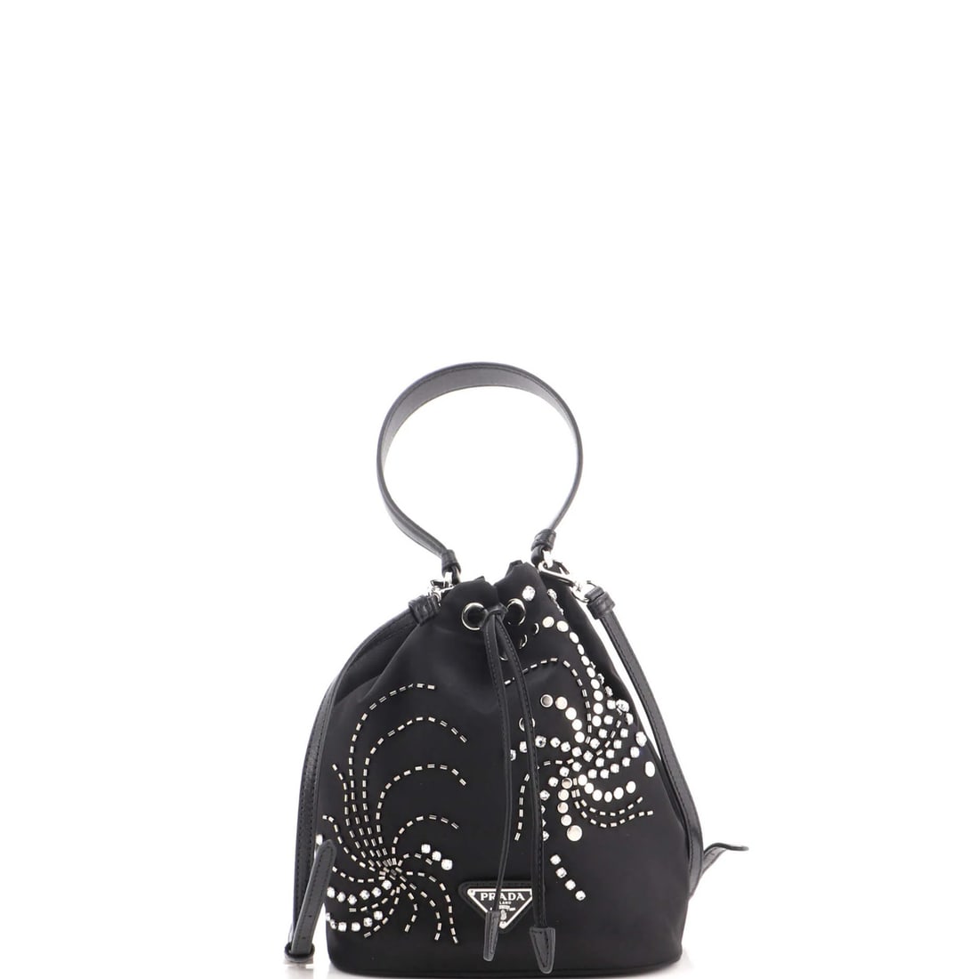 Prada Re-Edition 1978 Bucket Bag Crystal Embellished Tessuto Mini (1 of 5)