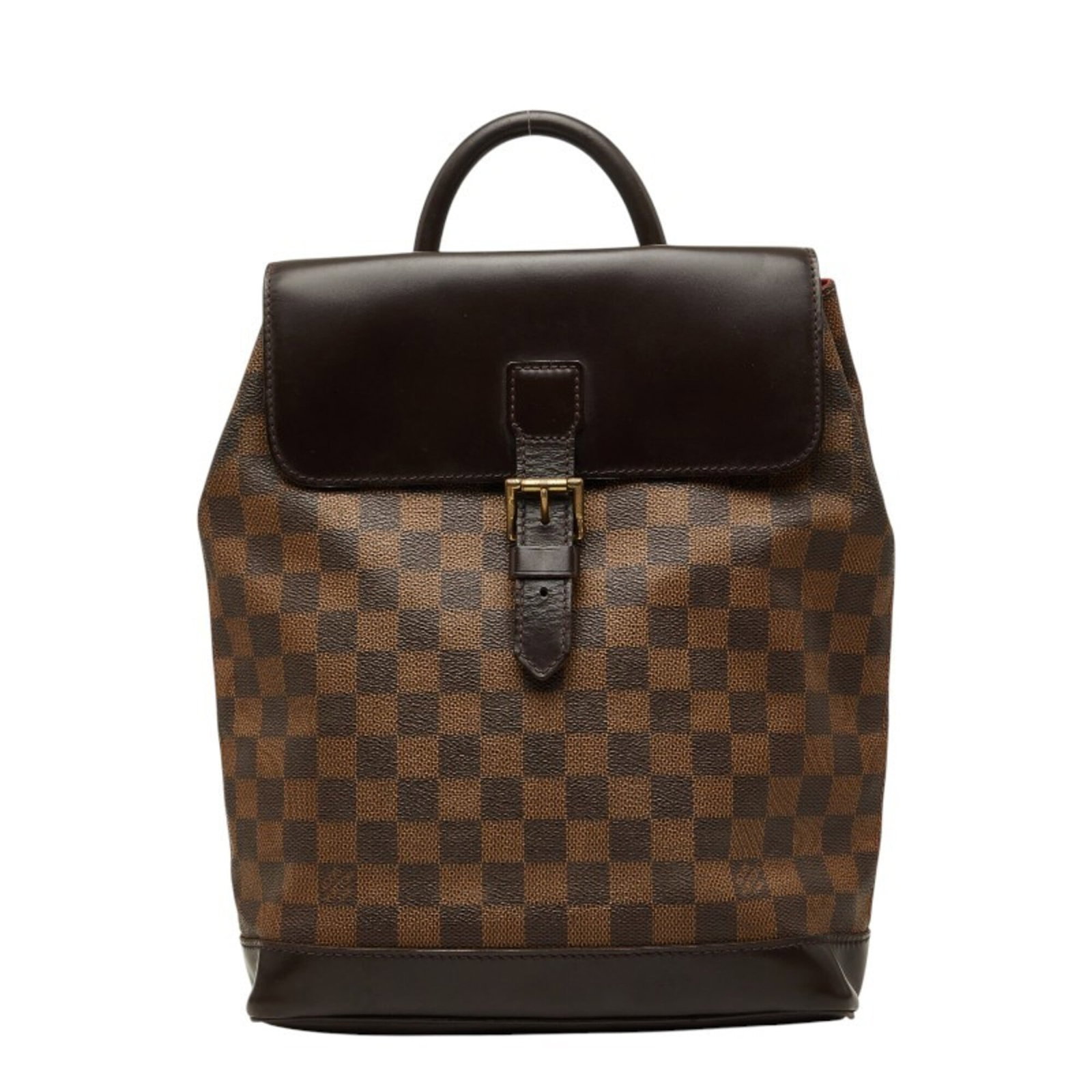 Louis Vuitton PVC Leather Backpack: Louis Vuitton PVC Leather Backpack PVC and leather combine in this Louis Vuitton backpack, featuring a distinctive brown color. Measuring 30.5cm x 24cm x 9cm, it has a compact size with a sturdy desig
