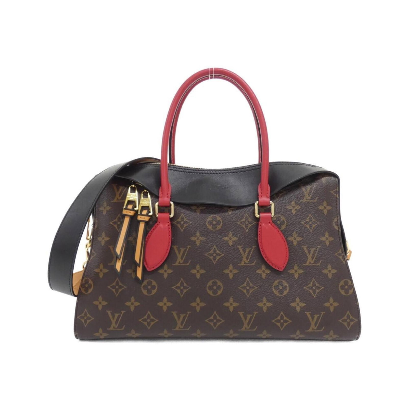 Canvas coated tote bag by Louis Vuitton: Canvas coated tote bag by Louis Vuitton Canvas coated tote bag by Louis Vuitton, featuring black and marron color options. This stylish bag measures 24cm x 35cm x 13cm and boasts a durable coated canv