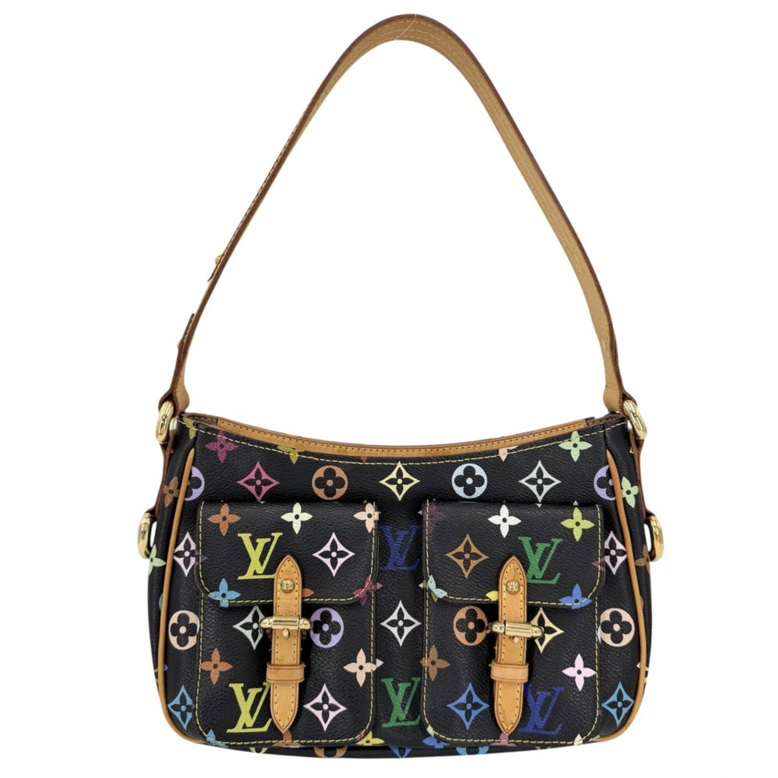 Louis Vuitton Shoulder Bag Monogram Multicolore: Louis Vuitton Shoulder Bag Monogram Multicolore Monogram Multicolore shoulder bag from Louis Vuitton, featuring the iconic monogram pattern in a vibrant multi-color design. This stylish bag measures