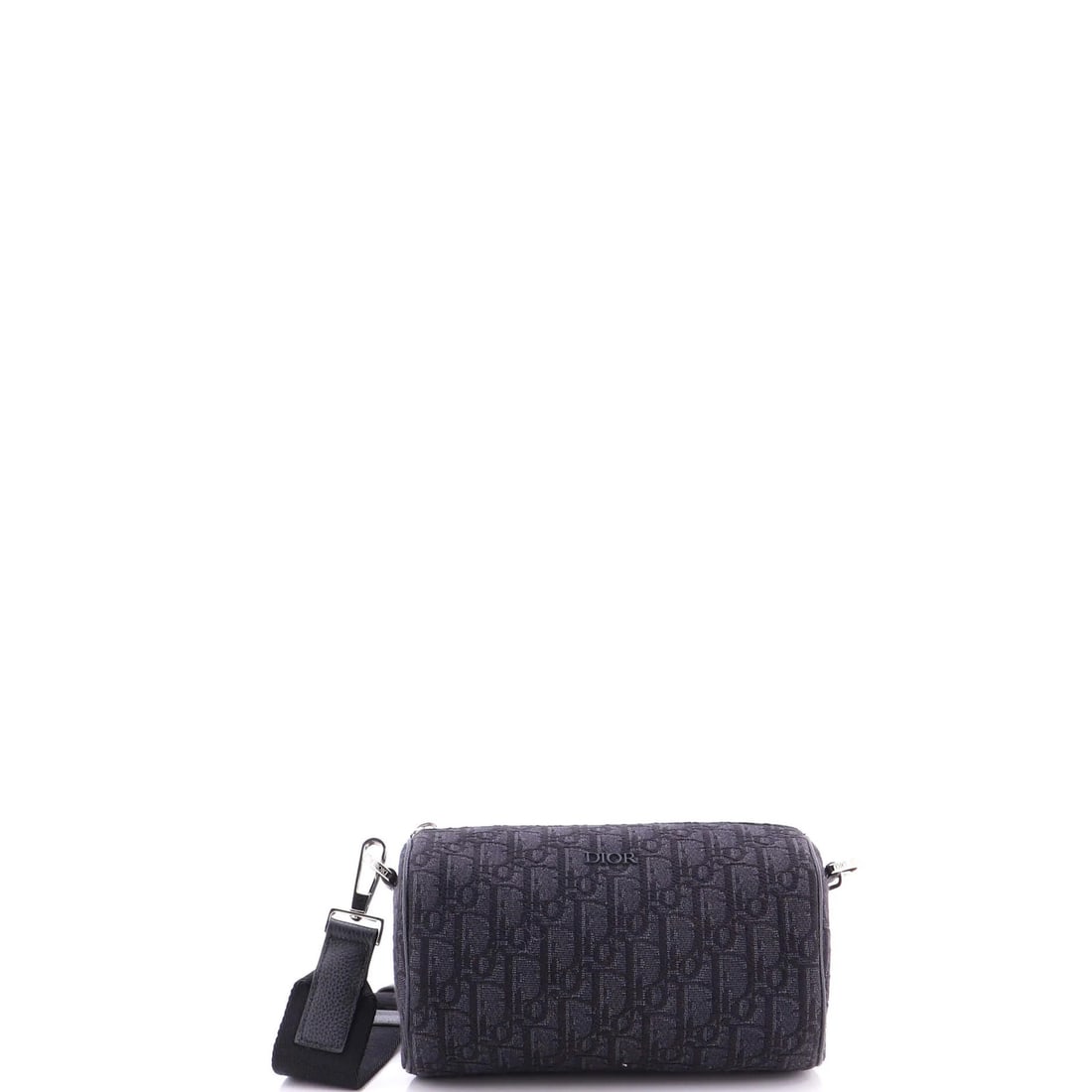 Christian Dior Oblique Mini Canvas messenger bag: Christian Dior Oblique Mini Canvas messenger bag Black Oblique Mini Canvas messenger bag with extra strap, featuring scuffs and edge wear on the exterior. The bag measures 4" deep, 8" wide, and has a