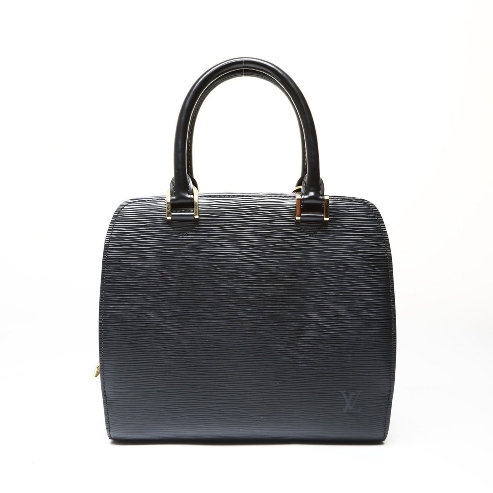 Louis Vuitton Handbag: Louis Vuitton Handbag Black Louis Vuitton Handbag, 22cm x 25cm x 9cm, made in France. This stylish handbag features the iconic monogram pattern and sleek design that has become synonymous with