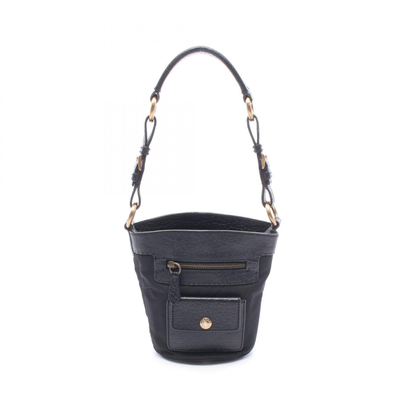 Nylon Leather Handbag Prada: Nylon Leather Handbag Prada Nylon and leather blend in sleek, modern design. This black Prada handbag measures 18cm x 13cm x 12.5cm, offering a compact size for everyday use. The nylon and leather com