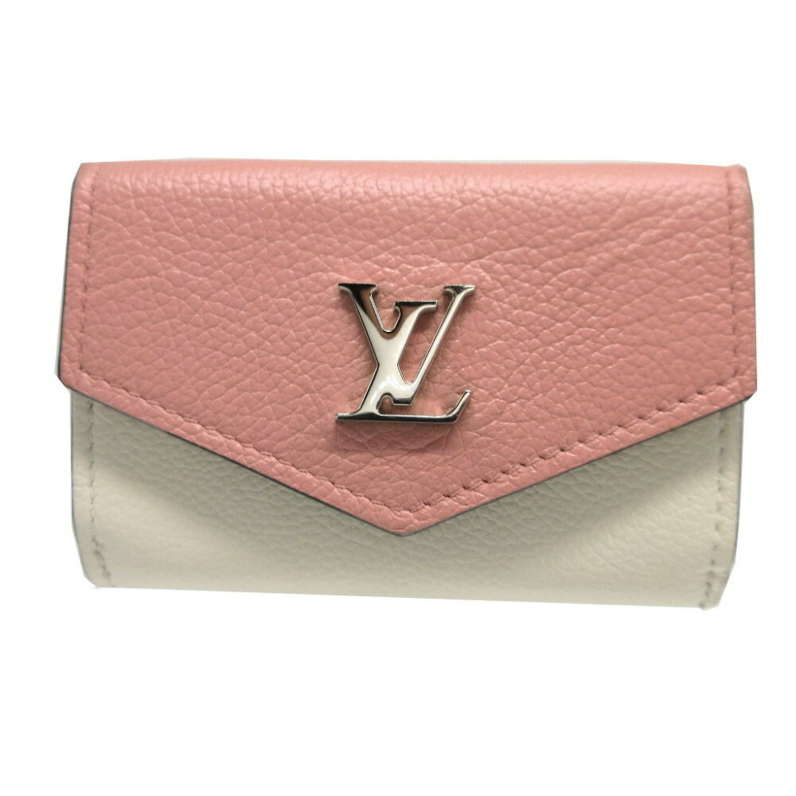 Leather wallet fold Louis Vuitton: Leather wallet fold Louis Vuitton Taurillon leather gives this Louis Vuitton tri-fold wallet its distinctive look and feel, while the pink color adds a touch of elegance. Made in Spain, this M63978