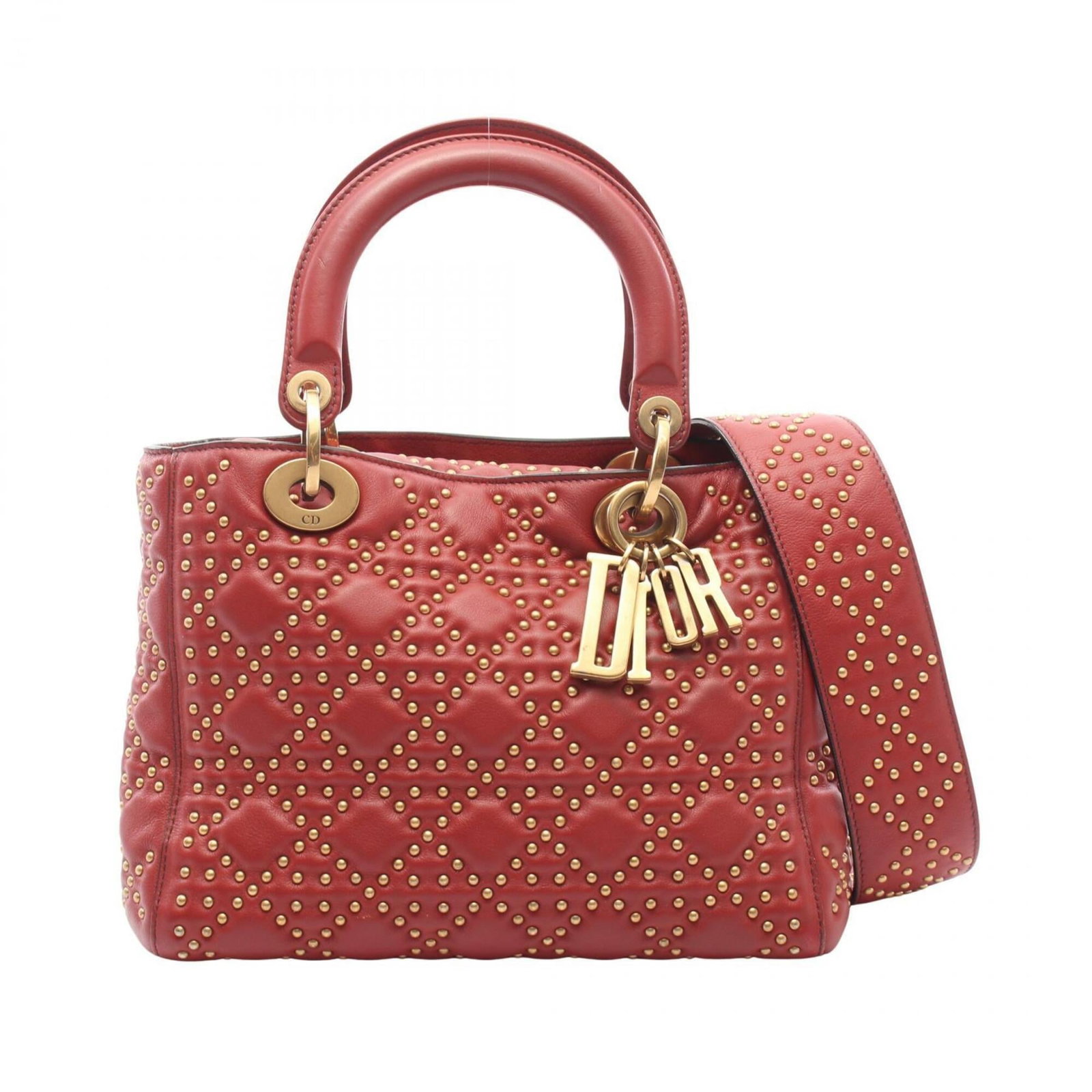 Handbag Christian Dior Leather: Handbag Christian Dior Leather Bordeaux leather handbag from Christian Dior, featuring a classic design with a 20cm x 24cm x 11cm size. This stylish bag boasts high-quality materials and attention to