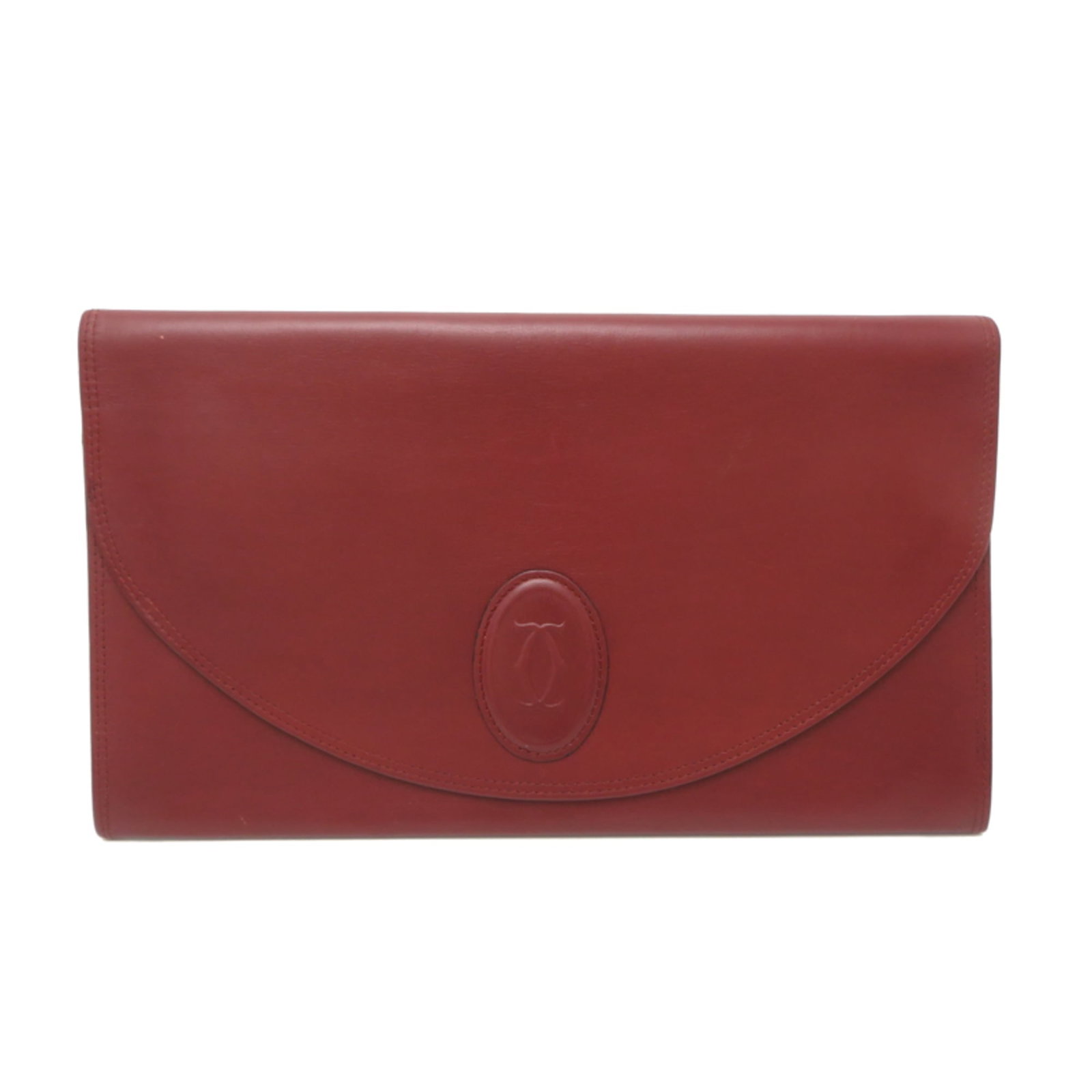 Clutch bag leather cartier: Clutch bag leather cartier Bordeaux and Red leather Cartier clutch bag, measuring 16cm x 28cm x 1.5cm in size. This stylish accessory features a classic design with a rich, bold color palette. Made fr