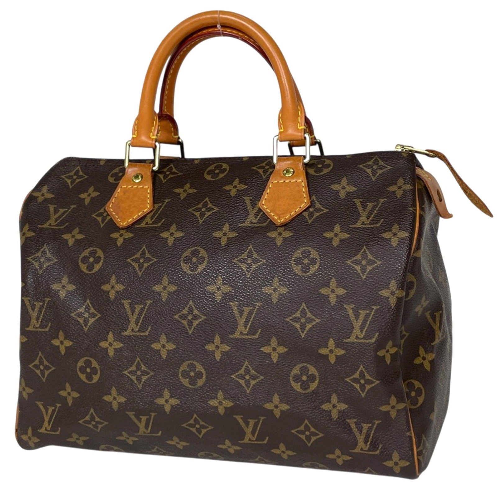 Handbag with Monogram Louis Vuitton Bag from Boston: Handbag with Monogram Louis Vuitton Bag from Boston Monogrammed Louis Vuitton Boston bag in rich brown leather, featuring the iconic monogram pattern. This stylish handbag measures 21cm x 30.5cm x 17c