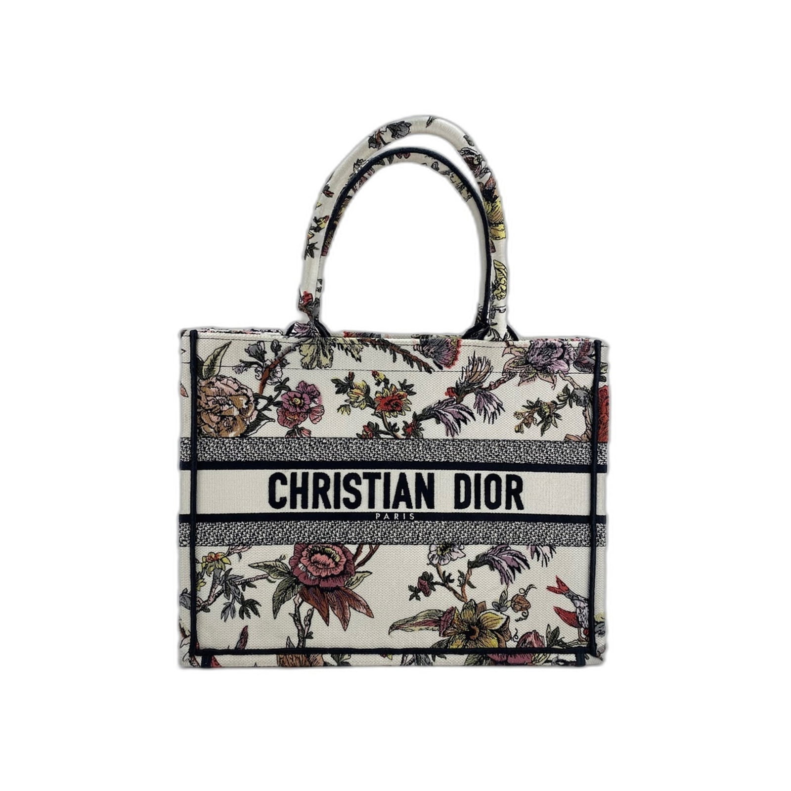 Tote Bag Canvas of Christian Dior: Tote Bag Canvas of Christian Dior Canvas tote bag from Christian Dior, crafted from white canvas with dimensions of 26cm x 35cm x 16cm. Bearer of a signature, this piece showcases the iconic brand's