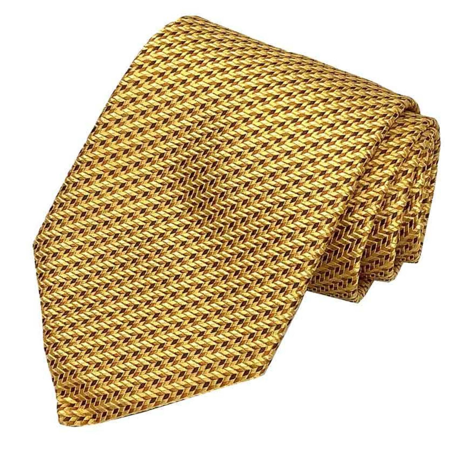 Hermes Cravat Silk: Hermes Cravat Silk Yellow silk cravat from the renowned French brand Hermes, crafted with attention to detail and presented in a sturdy box. This elegant accessory features a classic design that compl
