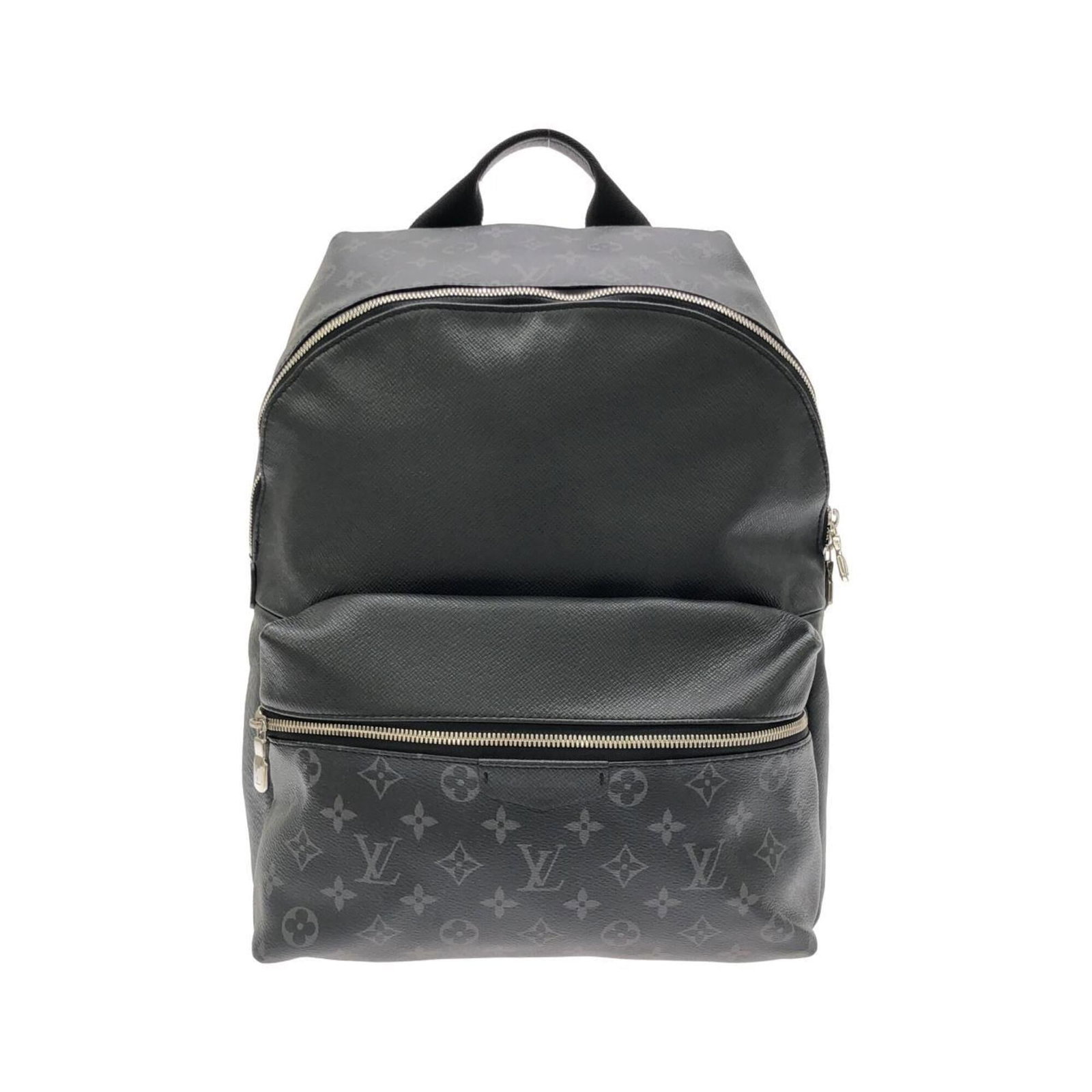 Canvas Leather Coated Louis Vuitton Backpack: Canvas Leather Coated Louis Vuitton Backpack Canvas Leather Coated Louis Vuitton Backpack, featuring a unique combination of coated canvas and calf leather, with silver hardware accents. Measuring 36c