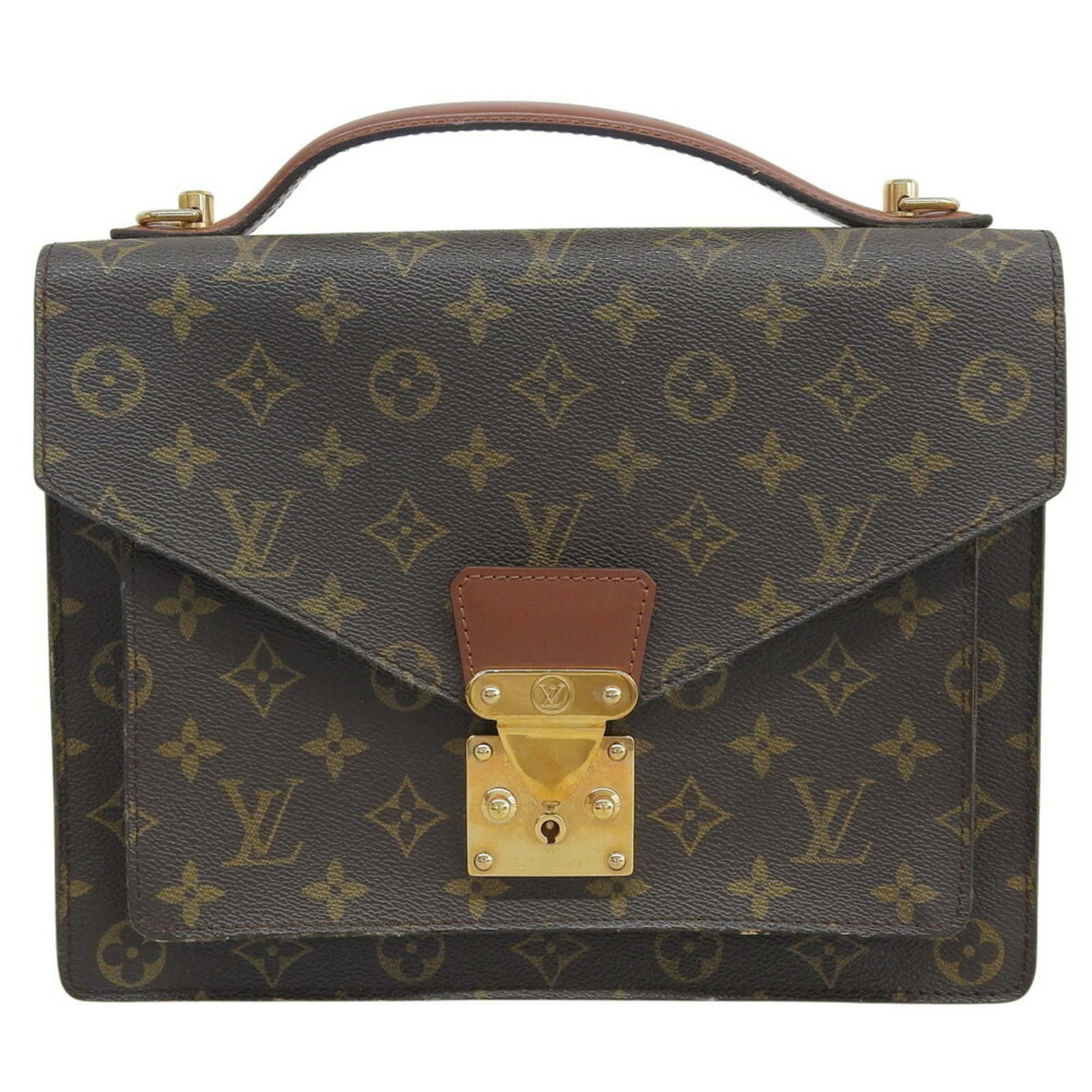 Louis Vuitton Handbag Monogram: Louis Vuitton Handbag Monogram Monogrammed luxury at its finest, this Louis Vuitton handbag boasts the iconic monogram pattern in bold, eye-catching colors. Measuring 22.5cm x 27.5cm x 5cm, it's a sty