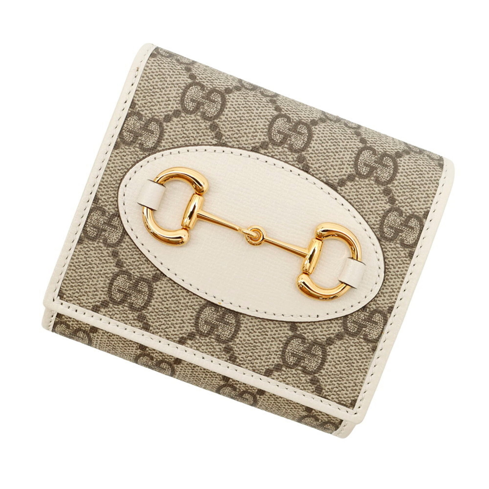 Supreme leather bi fold wallet gg gucci: Supreme leather bi fold wallet gg gucci Bi-fold wallet made from GG Supreme leather, a signature material of Gucci's iconic line. Measuring 10cm x 11cm and weighing 1.96kg, this wallet features a clas