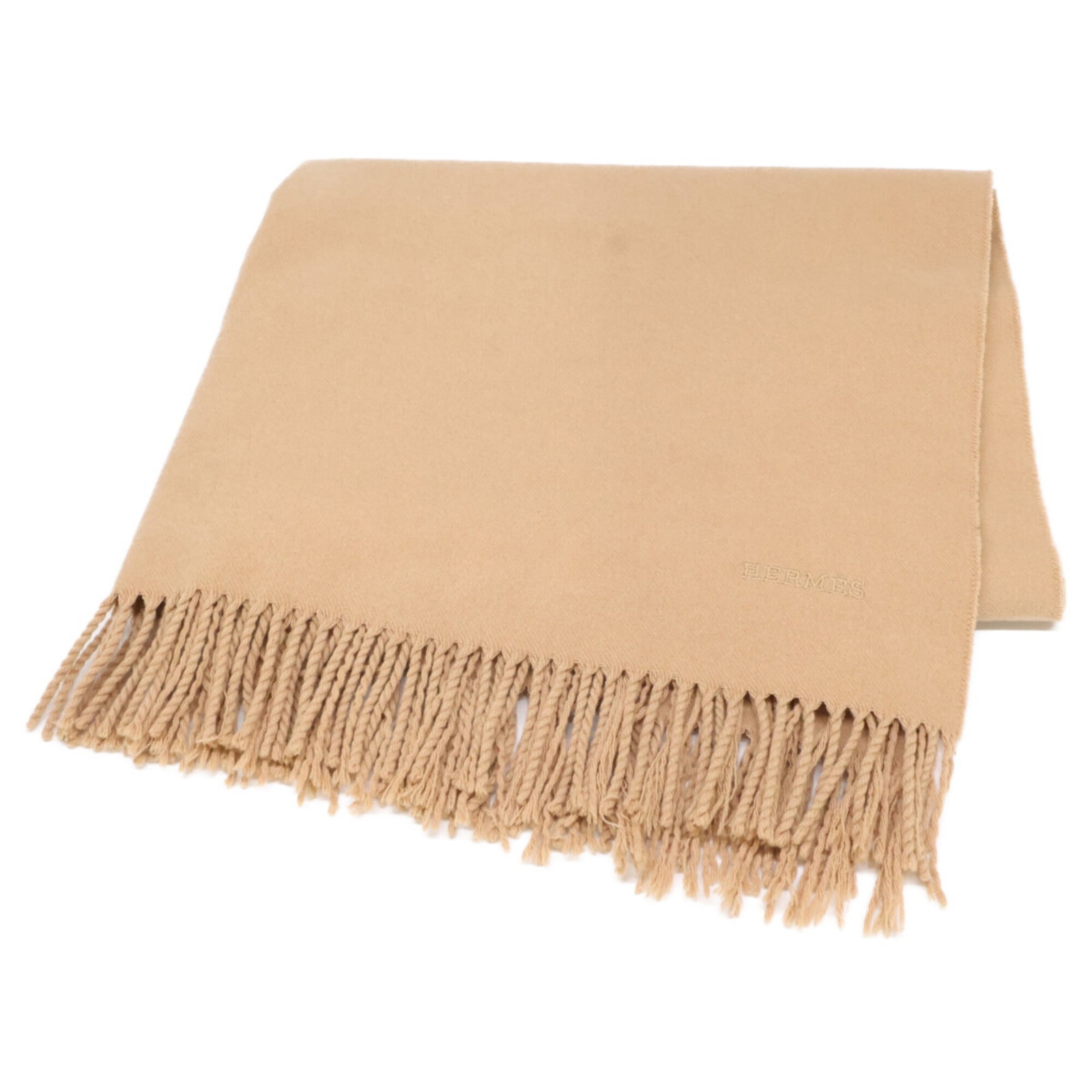 Hermes Stole Cashmere: Hermes Stole Cashmere Beige cashmere stole from the renowned French fashion house Hermes, measuring 1.85m x 71.5cm in length and width. This luxurious piece boasts exceptional softness and warmth, cha