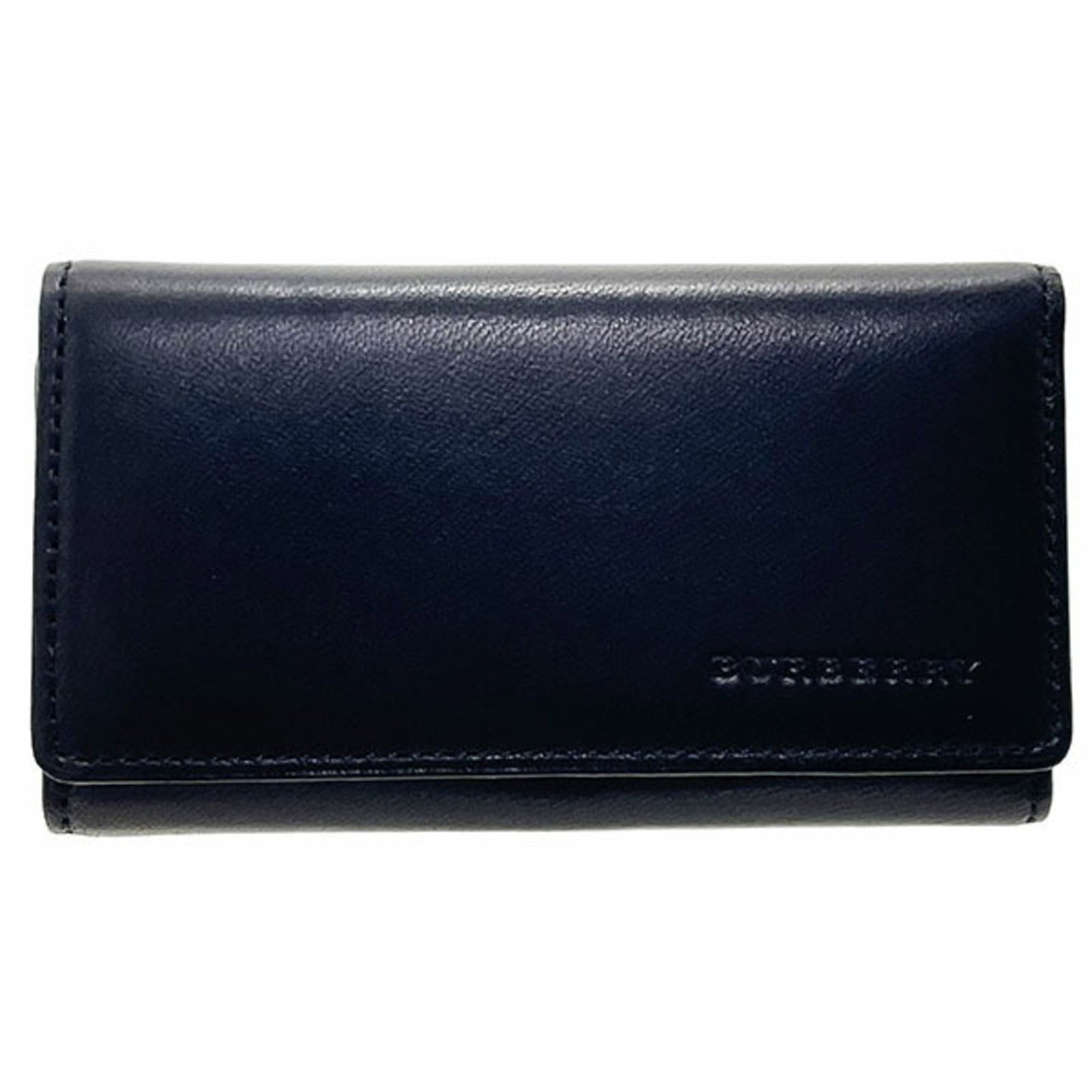 Keycase leather from Burberry: Keycase leather from Burberry Black leather keycase from Burberry, measuring 6cm x 11cm x 1.7cm, made from high-quality material. This compact case features a classic design that complements Burberry'