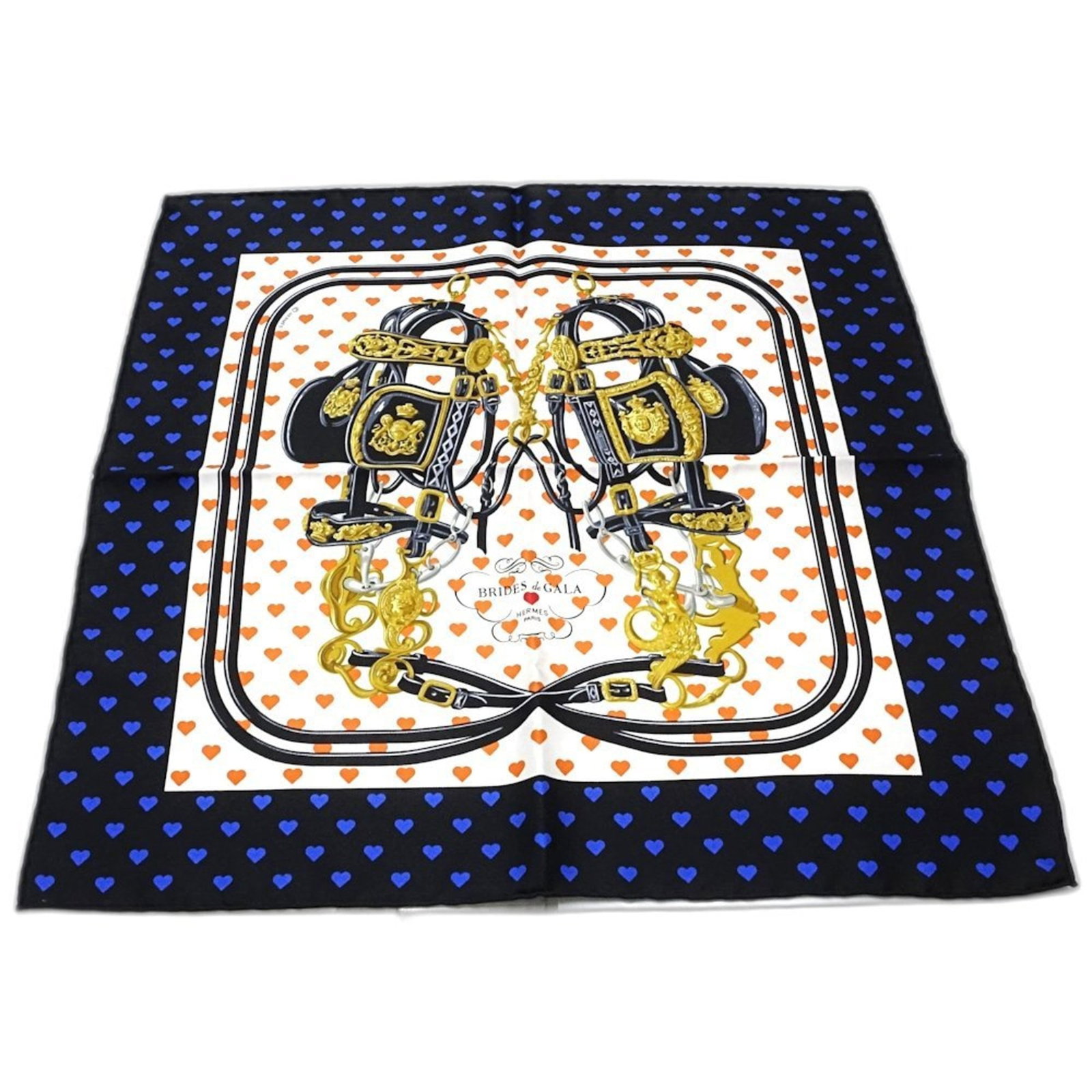 Hermes Silk Scarf: Hermes Silk Scarf Silk from the renowned French fashion house, Hermes, adorns this vibrant multi-color scarf. Made from high-quality silk and carefully crafted to a precise size, it presents itself as