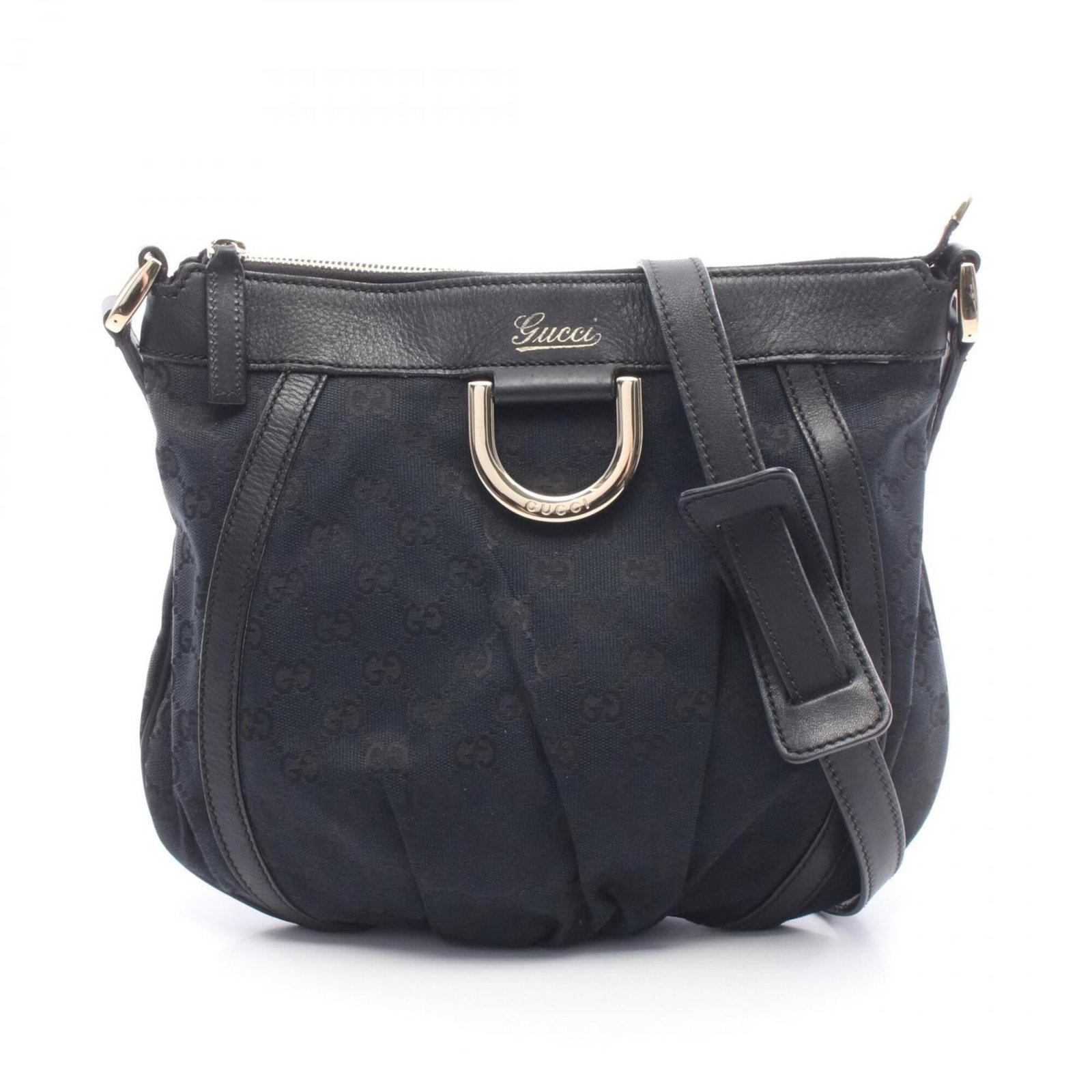 Gucci Handbag Shoulder Bag Gg Canvas Leather: Gucci Handbag Shoulder Bag Gg Canvas Leather Gucci's iconic GG canvas and leather combination creates a stylish shoulder bag with a sleek, modern design. Measuring 25cm x 26cm x 3cm, this black should