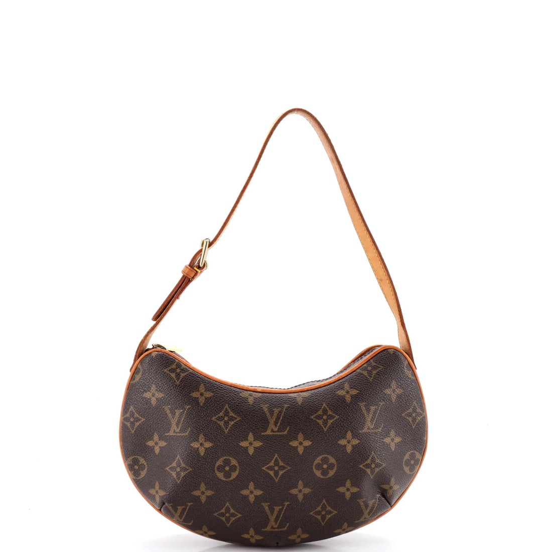 Canvas croissant handbag Louis Monogram PM Vuitton: Canvas croissant handbag Louis Monogram PM Vuitton Canvas croissant handbag Louis Monogram PM Vuitton, featuring the iconic monogram pattern in brown canvas. This classic design boasts a sturdy build 
