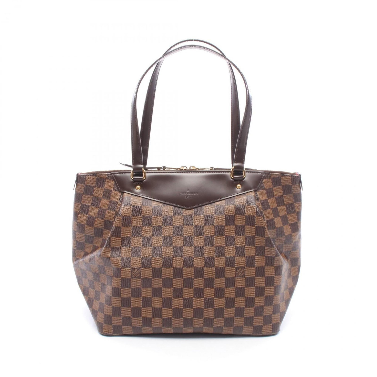 Canvas Leather Coated Louis Vuitton Tote Handbag: Canvas Leather Coated Louis Vuitton Tote Handbag Canvas Leather Coated Louis Vuitton Tote Handbag, featuring coated canvas and leather construction in brown, with dimensions of 28cm x 30cm x 17cm. Thi